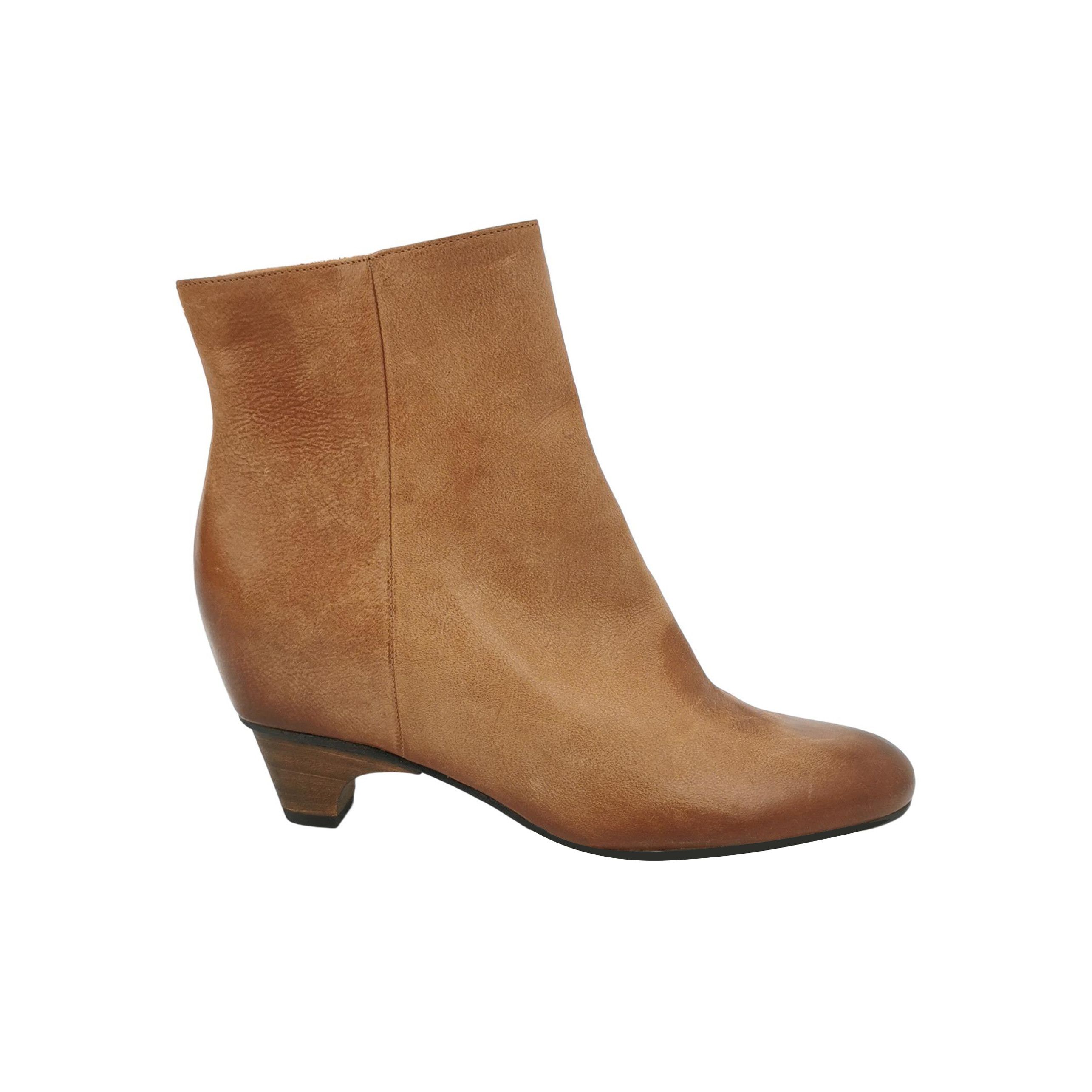 Maison Margiela Maison Margiela Brown Leather Ankle Boots Size 36.5 Size US 6.5 / IT 36.5 - 1 Thumbnail