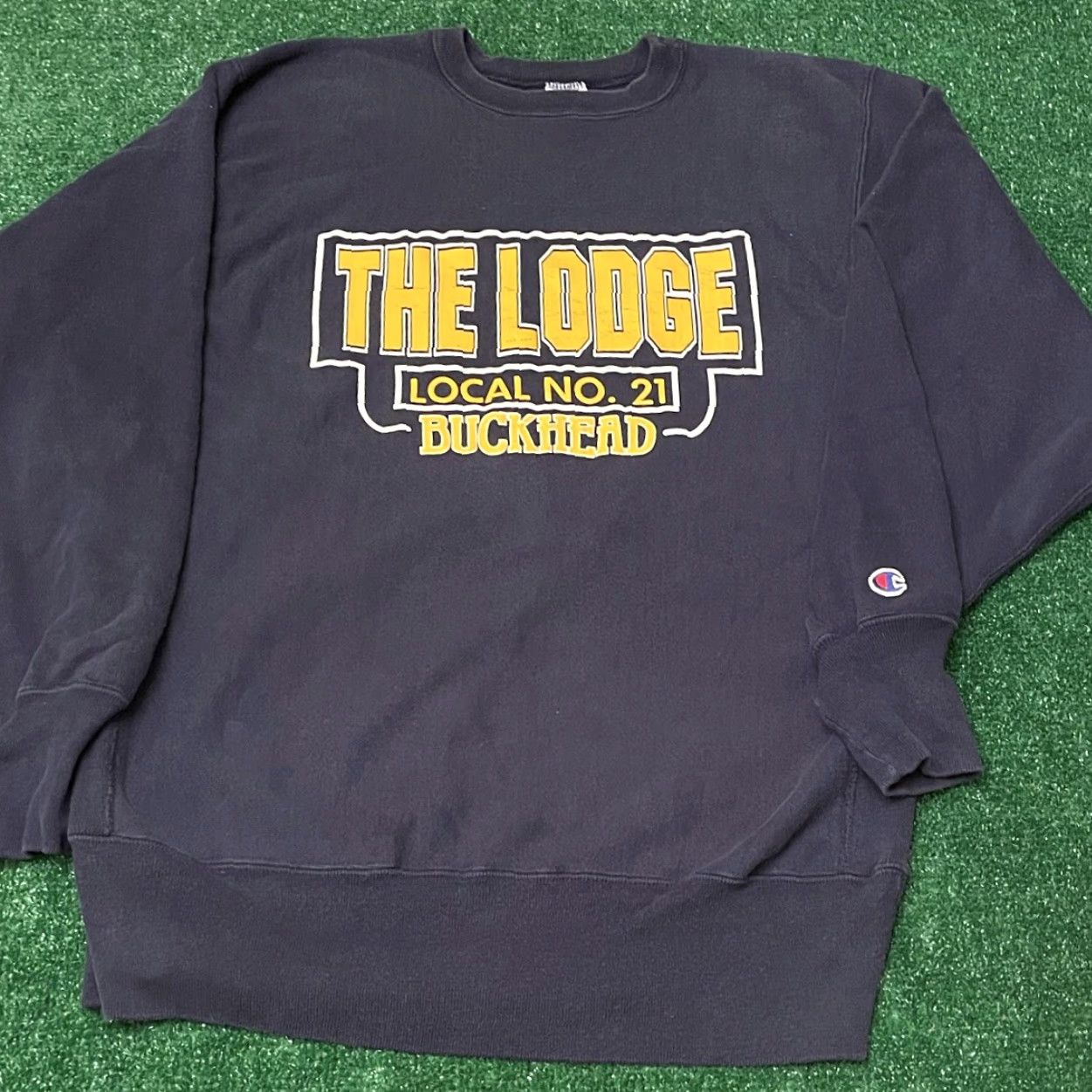 Champion VINTAGE Champion Reverse Weave The Lodge Buckhead Sweatshirt Crewneck XL Navy Men Pullover 80s Reversible Size US XL / EU 56 / 4 - 3 Thumbnail