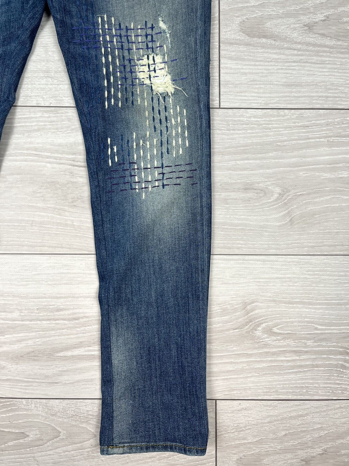 Just Cavalli Just Cavalli Italy Blue Denim Patchwork Slim Jeans Pants Size US 34 / EU 50 - 2 Thumbnail