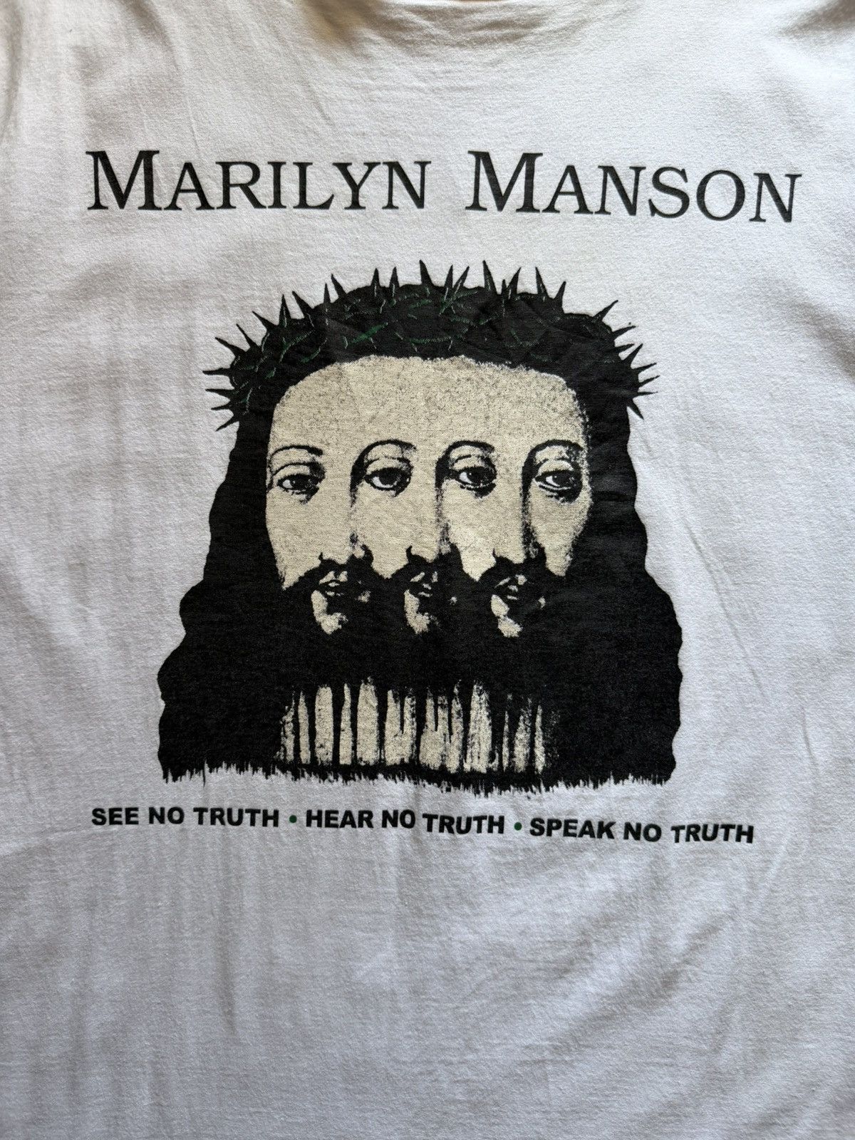 Vintage Vintage Marilyn Manson Believe T-Shirt Size US XL / EU 56 / 4 - 2 Thumbnail