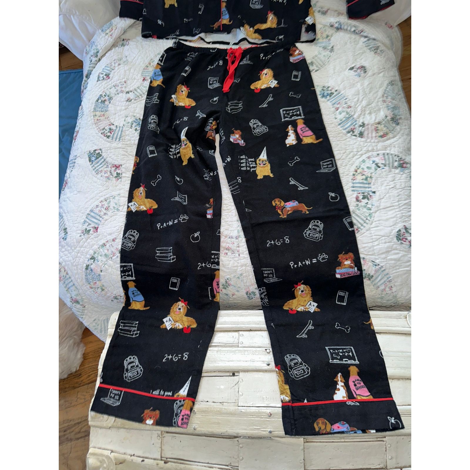Other NWT PJ SALVAGE COTTON FLANNEL TEACHER'S PET DOGS PAJAMAS S Size ONE SIZE - 11 Thumbnail