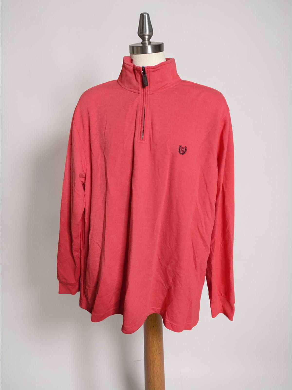 Chaps Chaps Men's XXL Quarter-Zip Long Sleeve Top Coral Red Size US XXL / EU 58 / 5 - 3 Thumbnail
