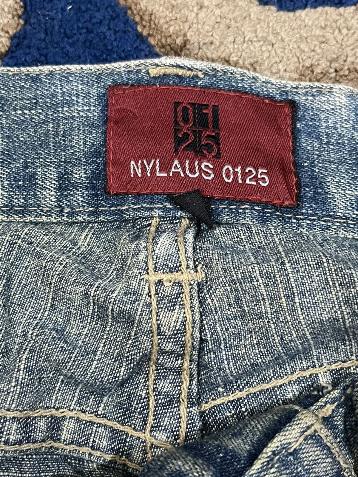 If Six Was Nine Vintage Japanese Nylaus 0125 Mudwash Patchwork Denim Size US 31 - 8 Thumbnail