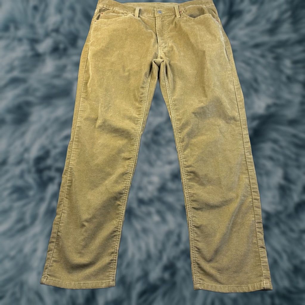 Levi's Levis 541 Corduroy Pants 34x30 Beige Tan Athletic Fit Chino Bottoms Slacks Mens Size US 34 / EU 50 - 1 Thumbnail