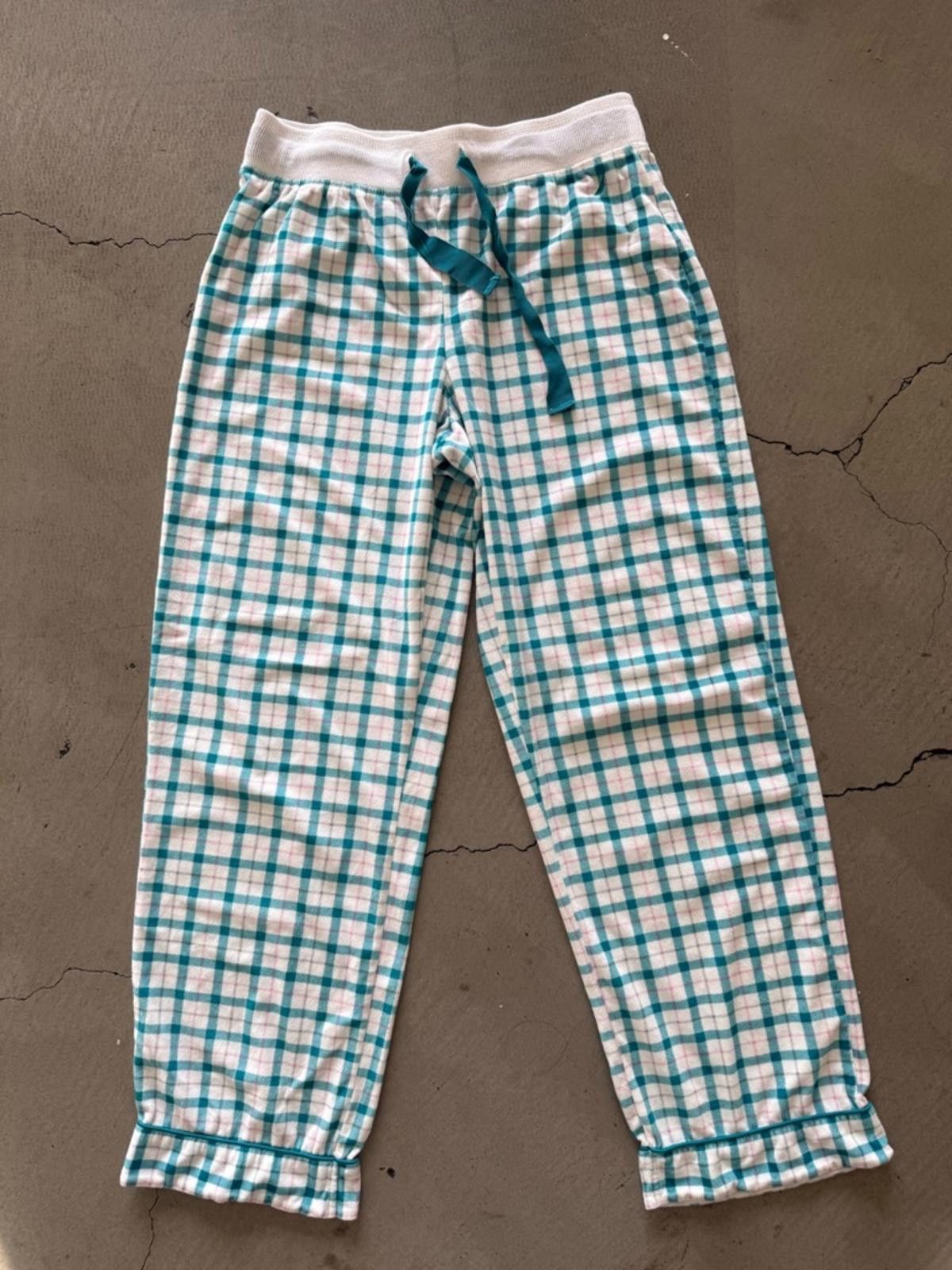 Nautica Nautica / Plaid Fleece Pajama Pants / White Teal Size ONE SIZE - 1 Thumbnail