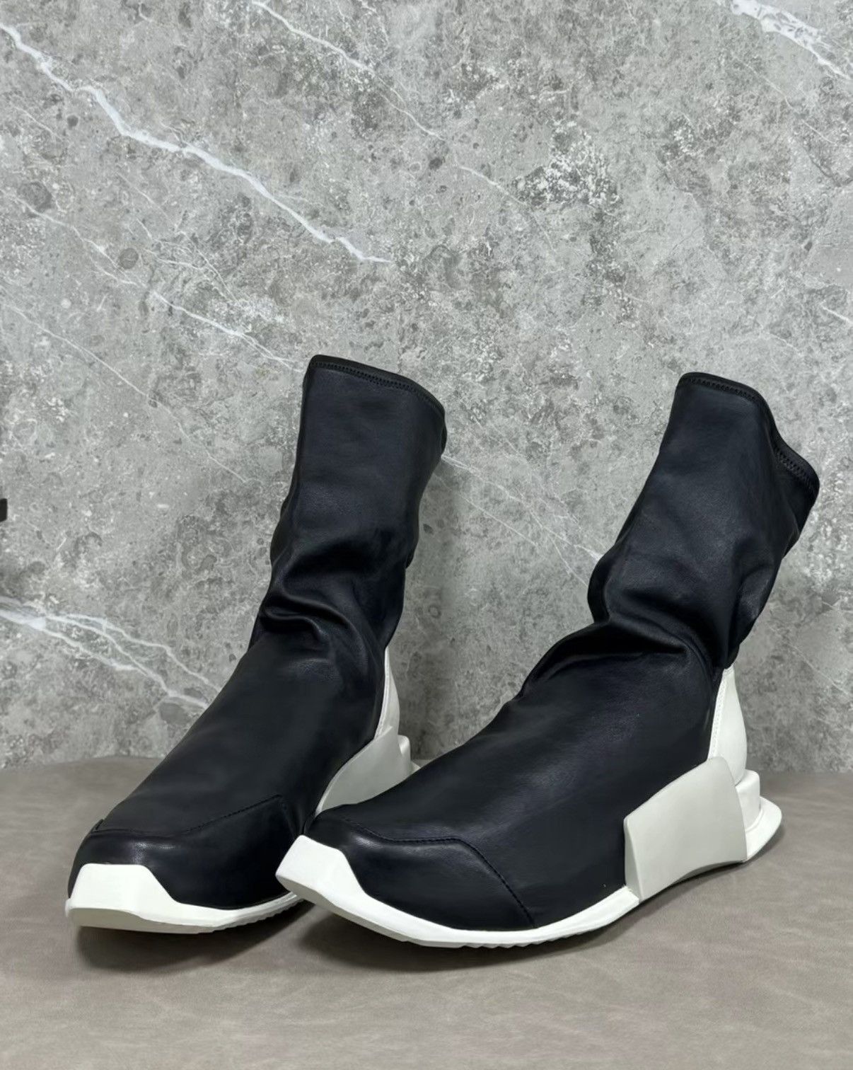 Rick Owens Rick Owens x adidas Collaboration Geobasket Mid-Calf Boots Size US 7 / EU 40 - 1 Thumbnail