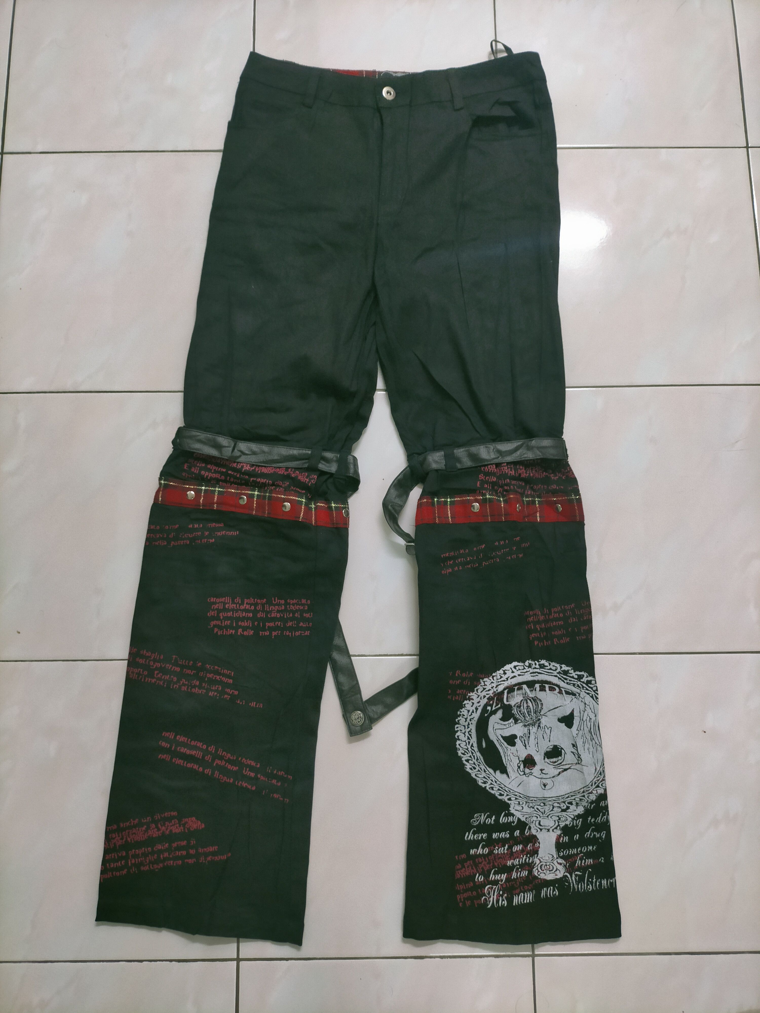 If Six Was Nine 🔥 Vintage Blood Storm Club Body Line Punk Bondage Pants Size US 28 / EU 44 - 2 Thumbnail