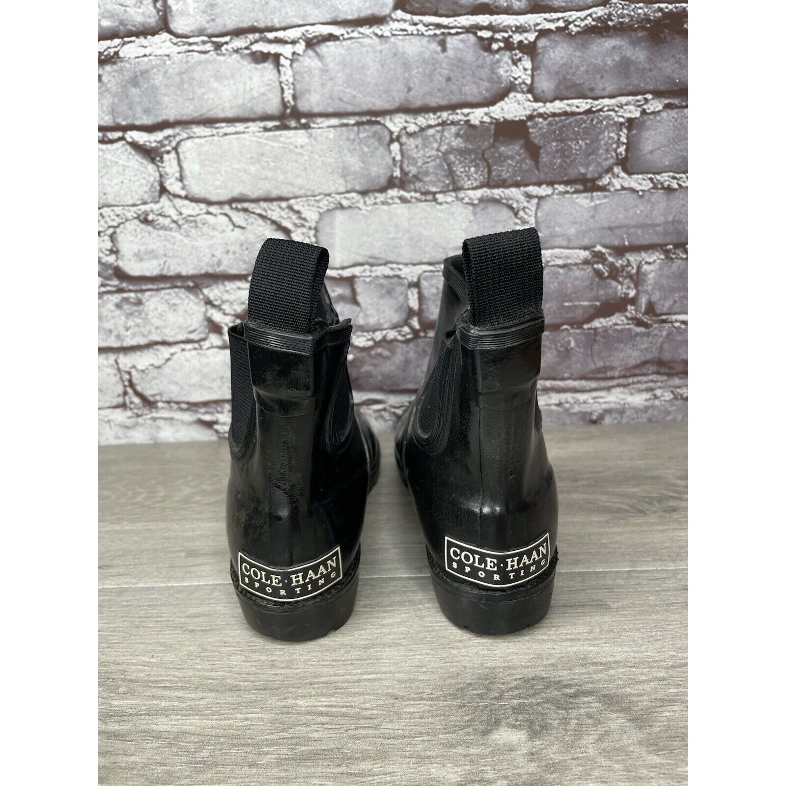 Cole Haan Cole Haan Sporting Black Rubber Pull On Chelsea Ankle Rain B Size US 6 / IT 36 - 15 Thumbnail