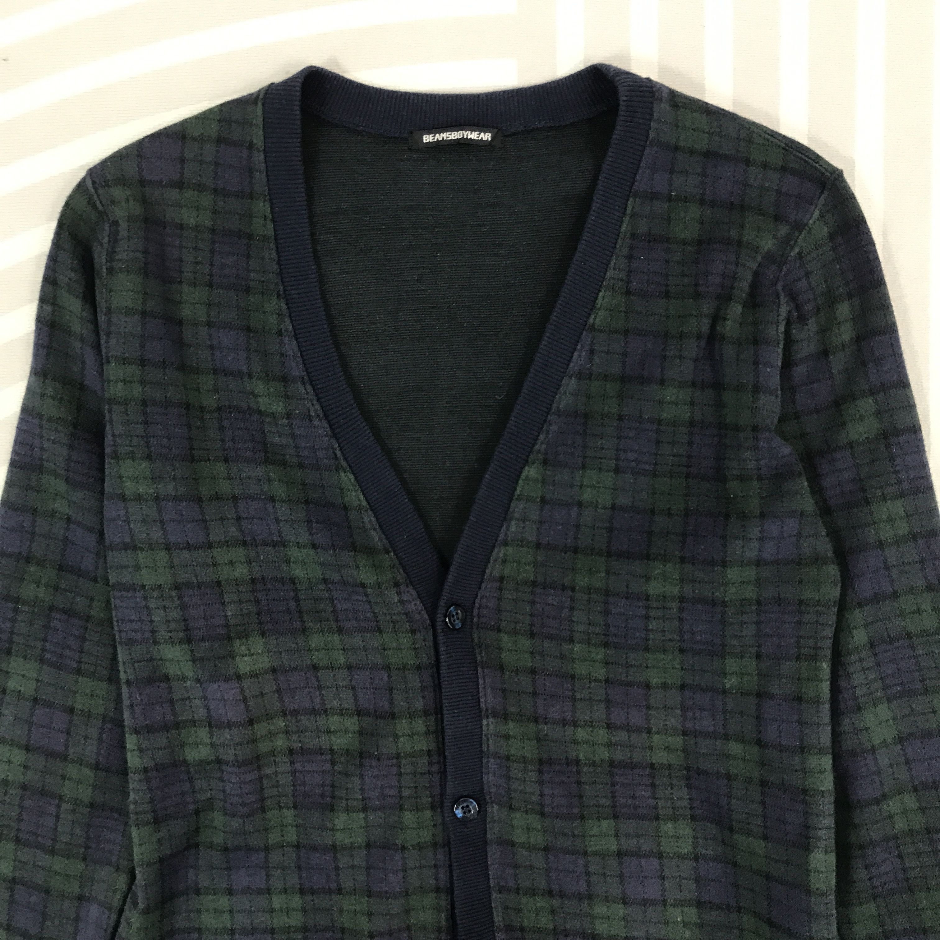 Beams Japan × Vintage Vintage Beams Boy Cardigan Tartan design Jacket Size US S / EU 44-46 / 1 - 2 Thumbnail