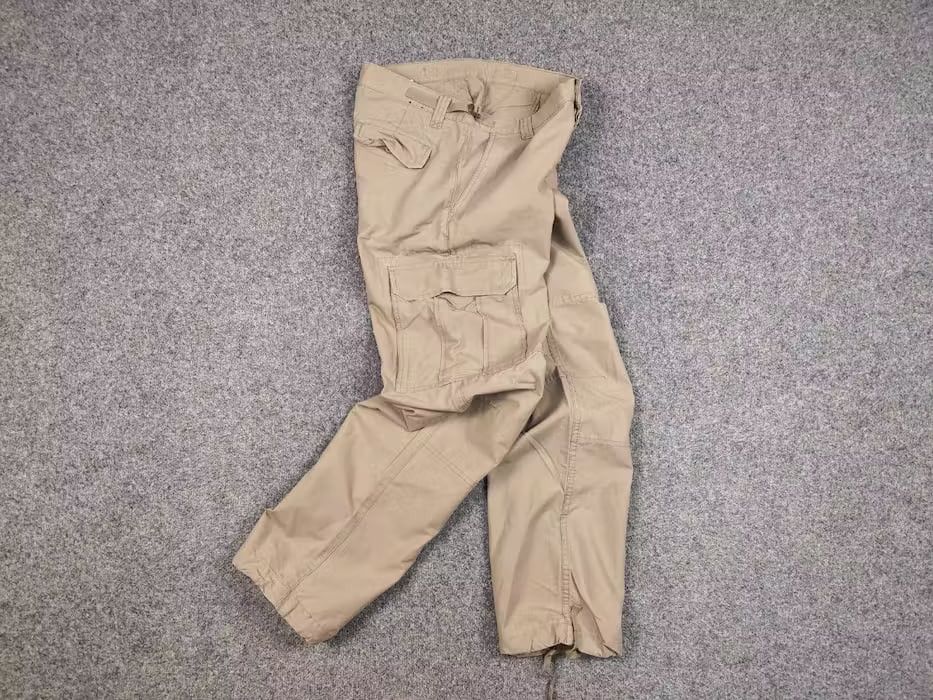 Japanese Brand Vintage 90's Military Ripstop Japan Beige Cargo Pants Size US 32 / EU 48 - 17 Thumbnail