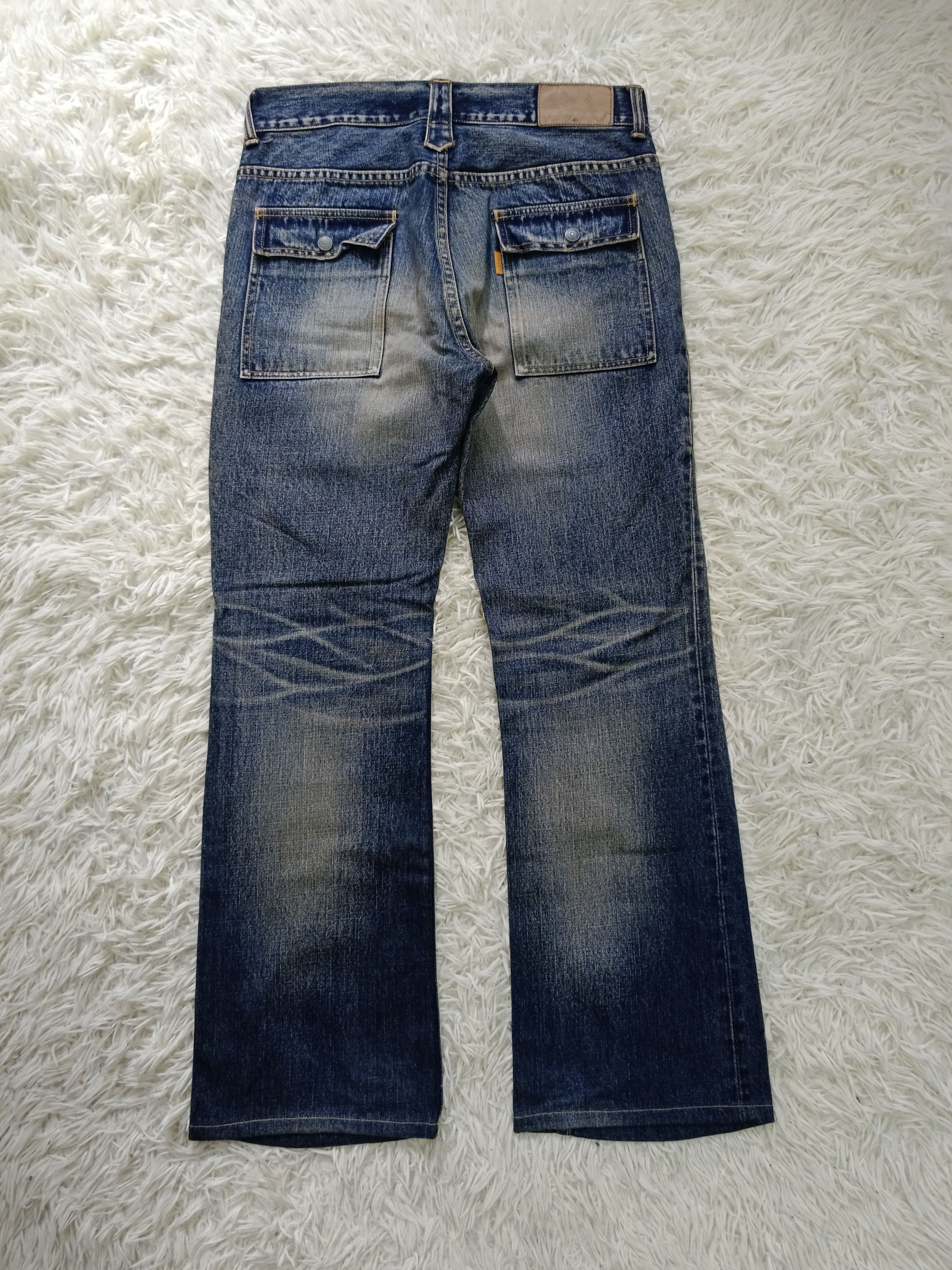 Japanese Brand FLARE INSANE 90s BLUTENBLATT DENIM PANTS Size US 32 / EU 48 - 2 Thumbnail