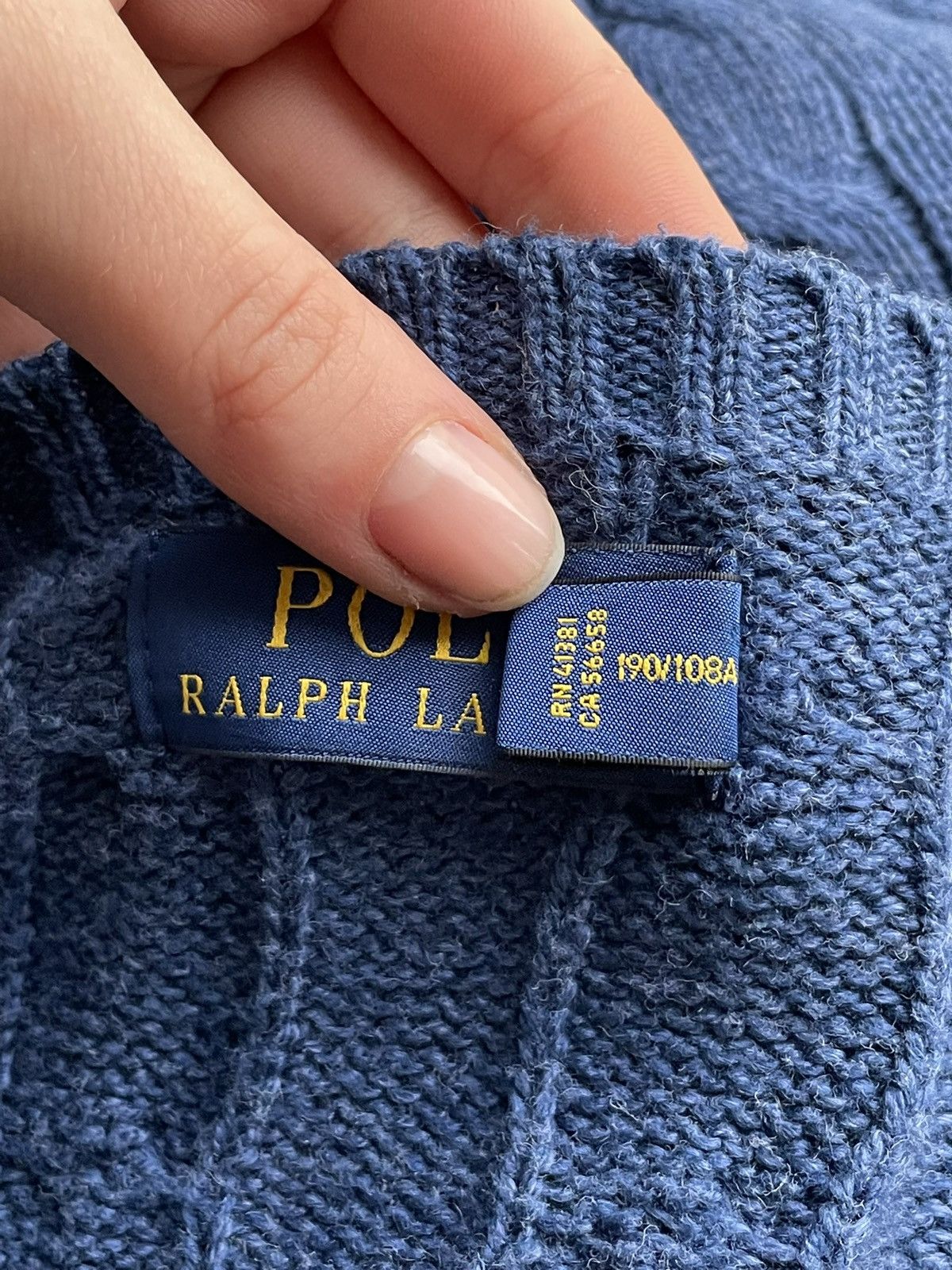 Polo Ralph Lauren Polo Blue Knit Sweater Heavy Oversized old money Style Size US XXL / EU 58 / 5 - 11 Thumbnail