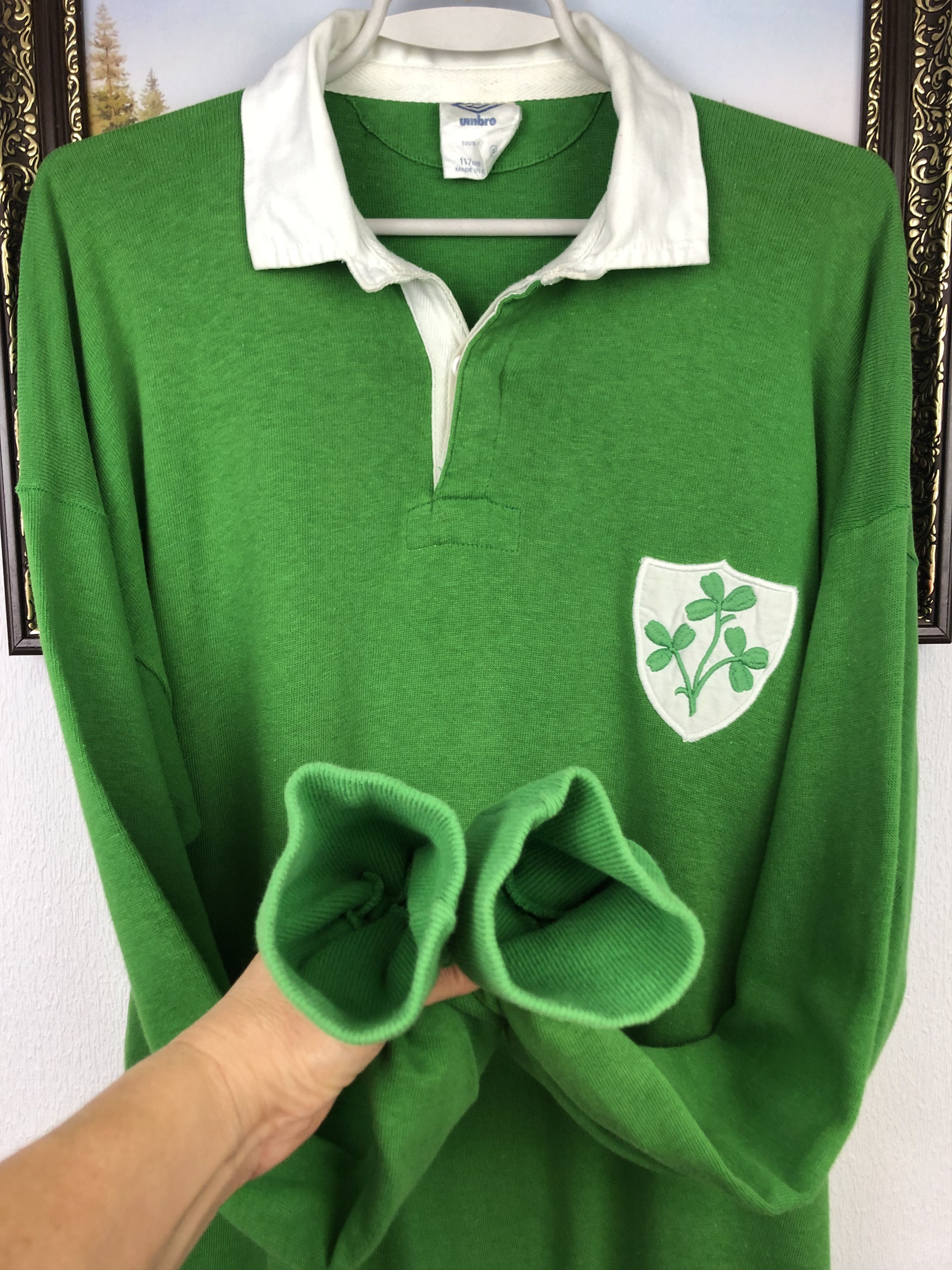 Umbro Vintage 90's 1992 Umbro Ireland Rugby Union Jersey Shirt Size US XL / EU 56 / 4 - 7 Thumbnail