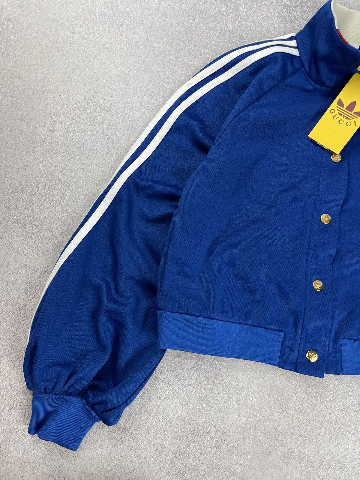 Adidas × Gucci Adidas x Gucci Cropped Jacket Cobalt Blue Size XS Size XS / US 0-2 / IT 36-38 - 5 Thumbnail