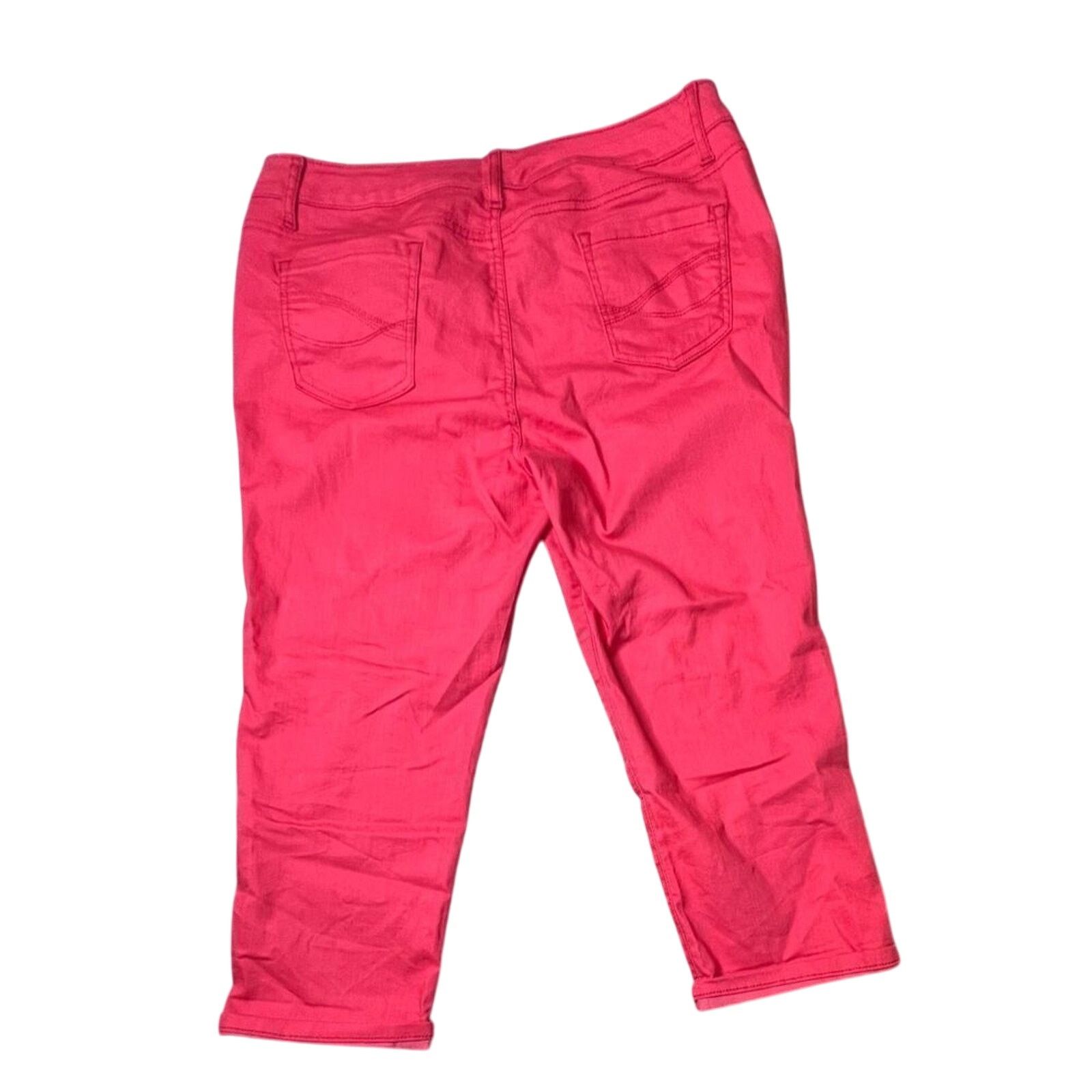 Other Relativity 5 Pocket Cropped Jeans 16 Pink NWT Cottage Casual Size 38" / US 16 / IT 52 - 7 Thumbnail
