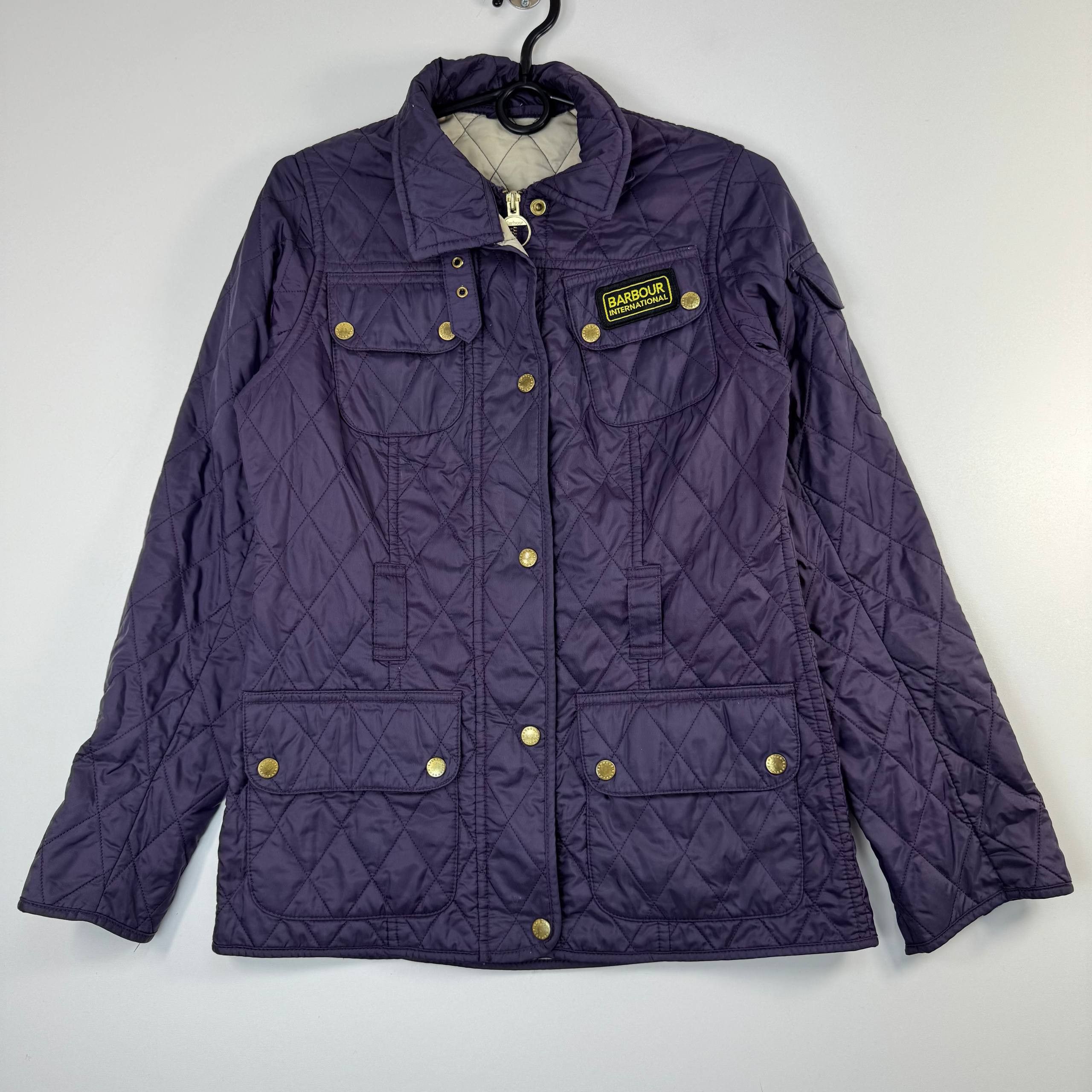 Barbour Barbour International Quilted Jacket Purple Womens Size XS Size XS / US 0-2 / IT 36-38 - 1 Thumbnail
