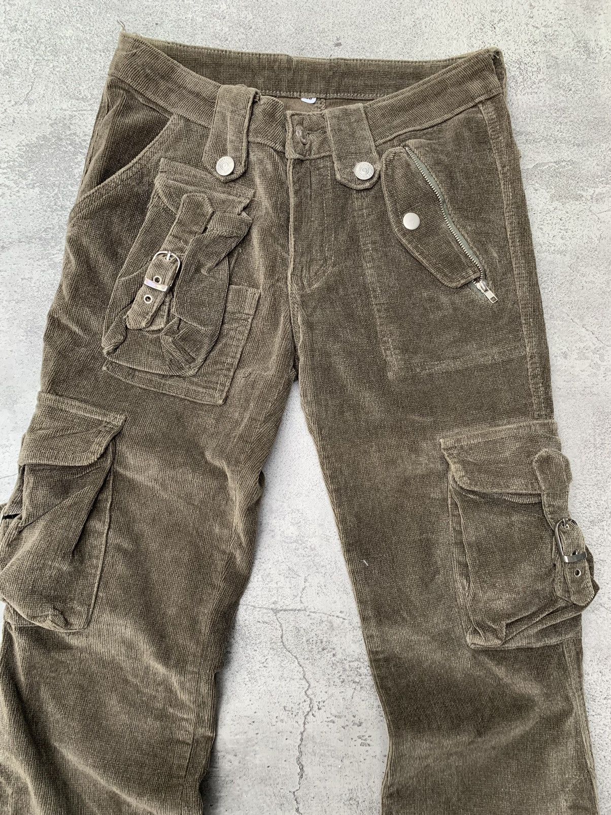 Japanese Brand ICHIOKU velvet corduroy lace-up flared pants Size US 26 / EU 42 - 2 Thumbnail