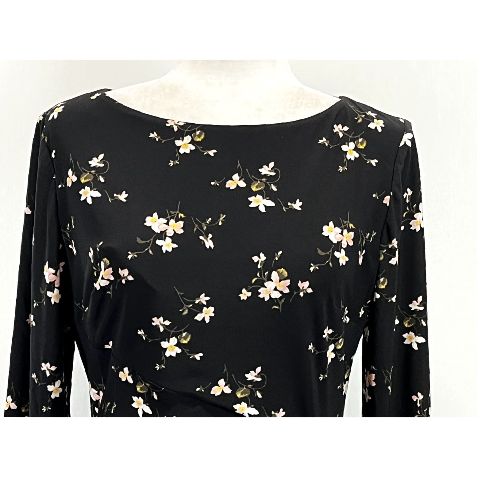 Ralph Lauren LAUREN RALPH LAUREN Floral Stretch Pencil Dress 10 Multicolor 3/4 Sleeve Womens Size L / US 10 / IT 46 - 5 Thumbnail