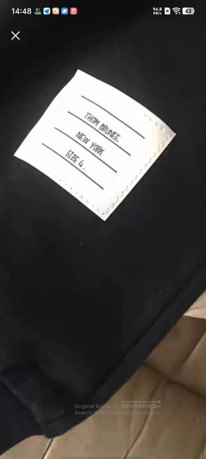 Thom Browne Thom Browne size 4 Navy Four-Stripe Track Pants Size US 30 / EU 46 - 2 Thumbnail