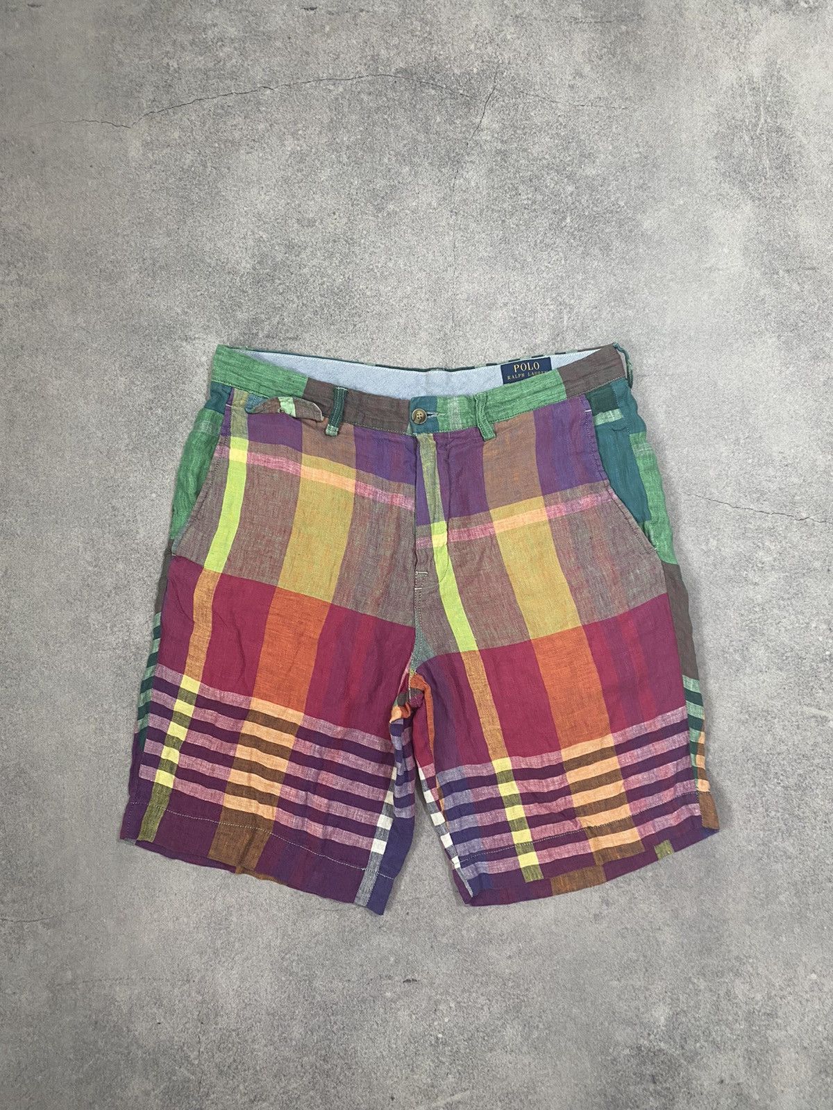 Polo Ralph Lauren Polo Ralph Lauren Classic Fit Linen Shorts Multicolor Size US 31 - 1 Thumbnail
