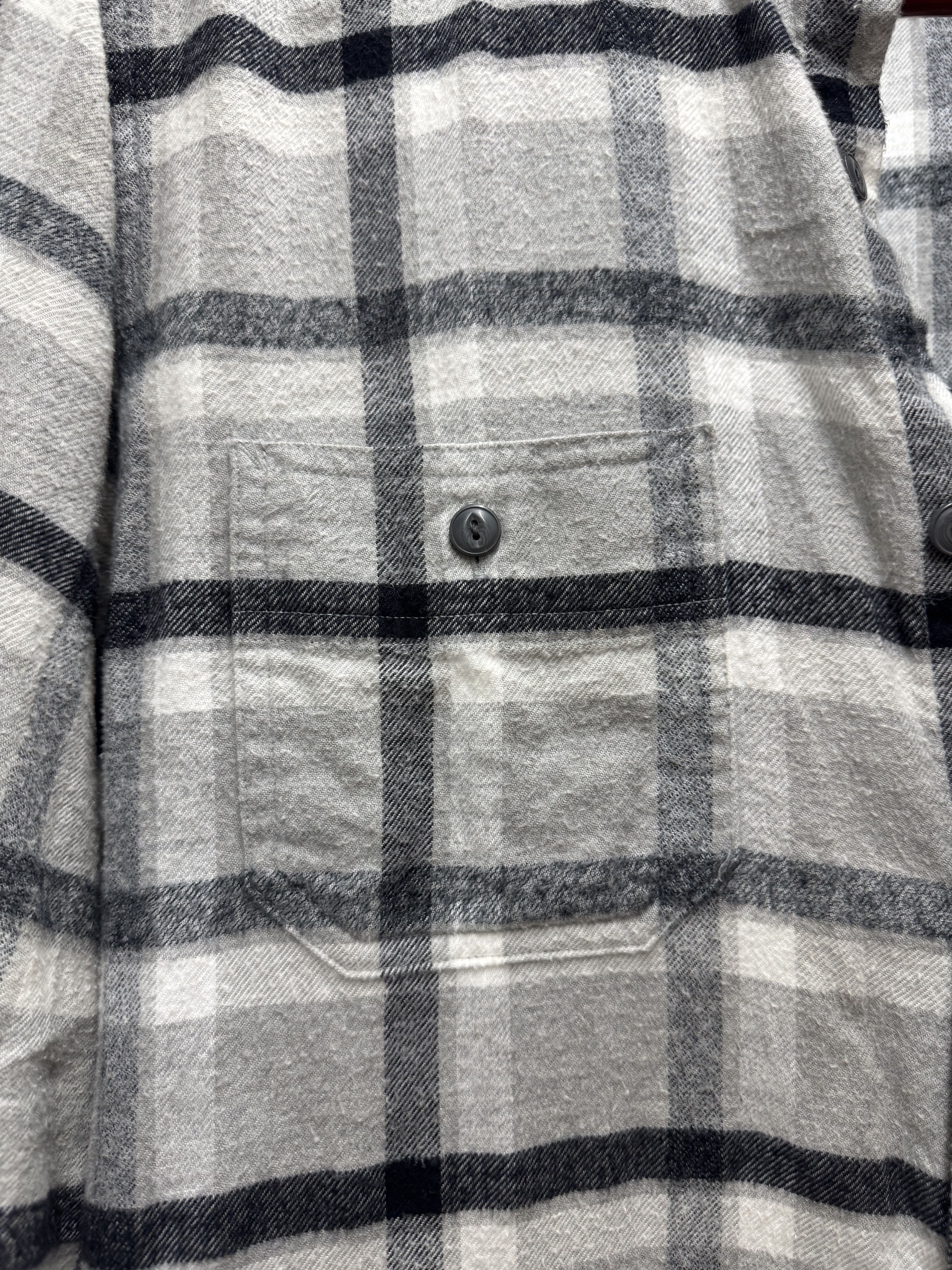 J.Crew J. Crew Gray Plaid Brushed Soft Flannel Button Up Size US L / EU 52-54 / 3 - 4 Thumbnail
