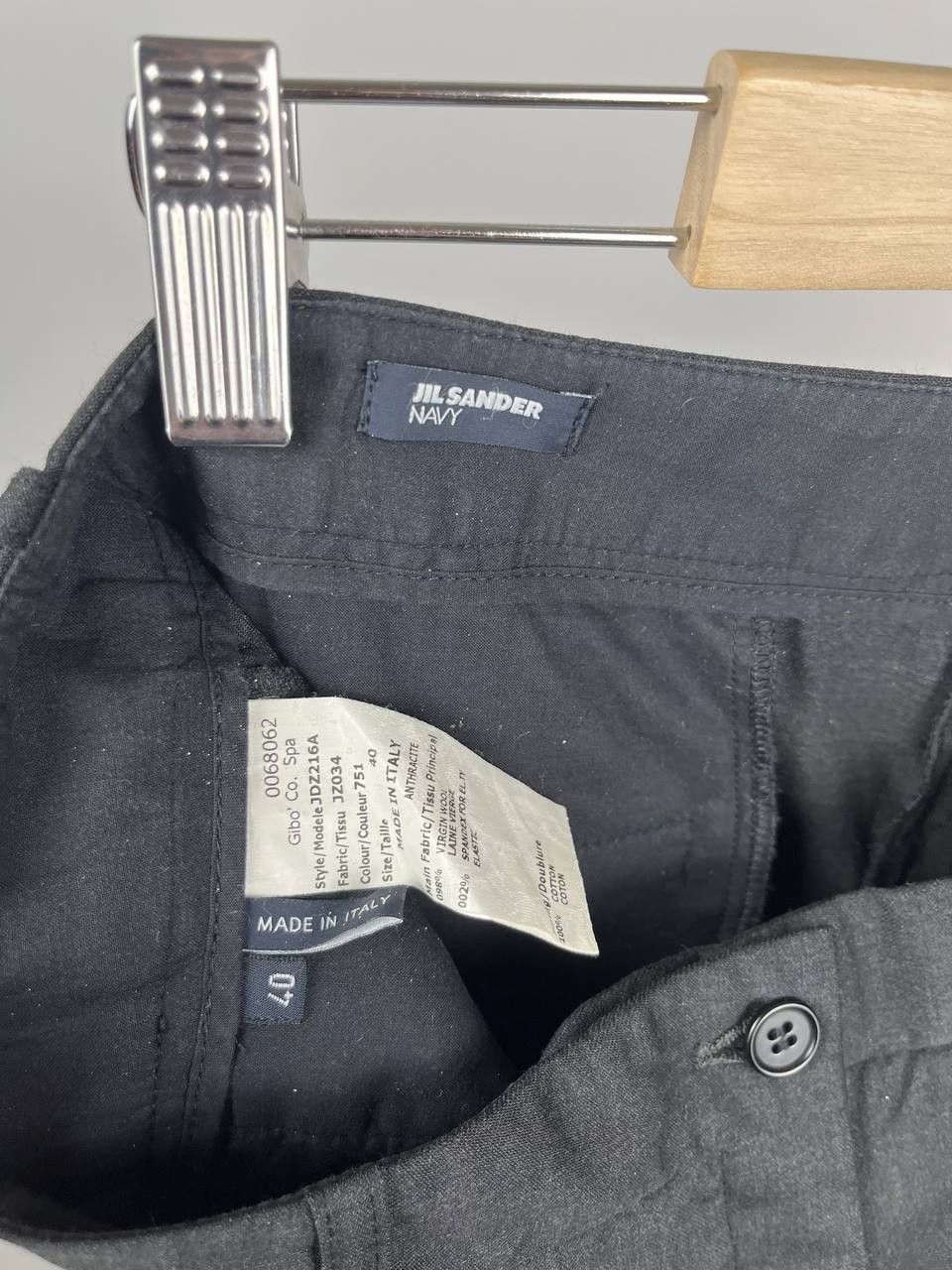 Jil Sander Jil Sander Navy Grey Virgin Wool Trousers Dress Pants Size 27" / US 4 / IT 40 - 6 Thumbnail