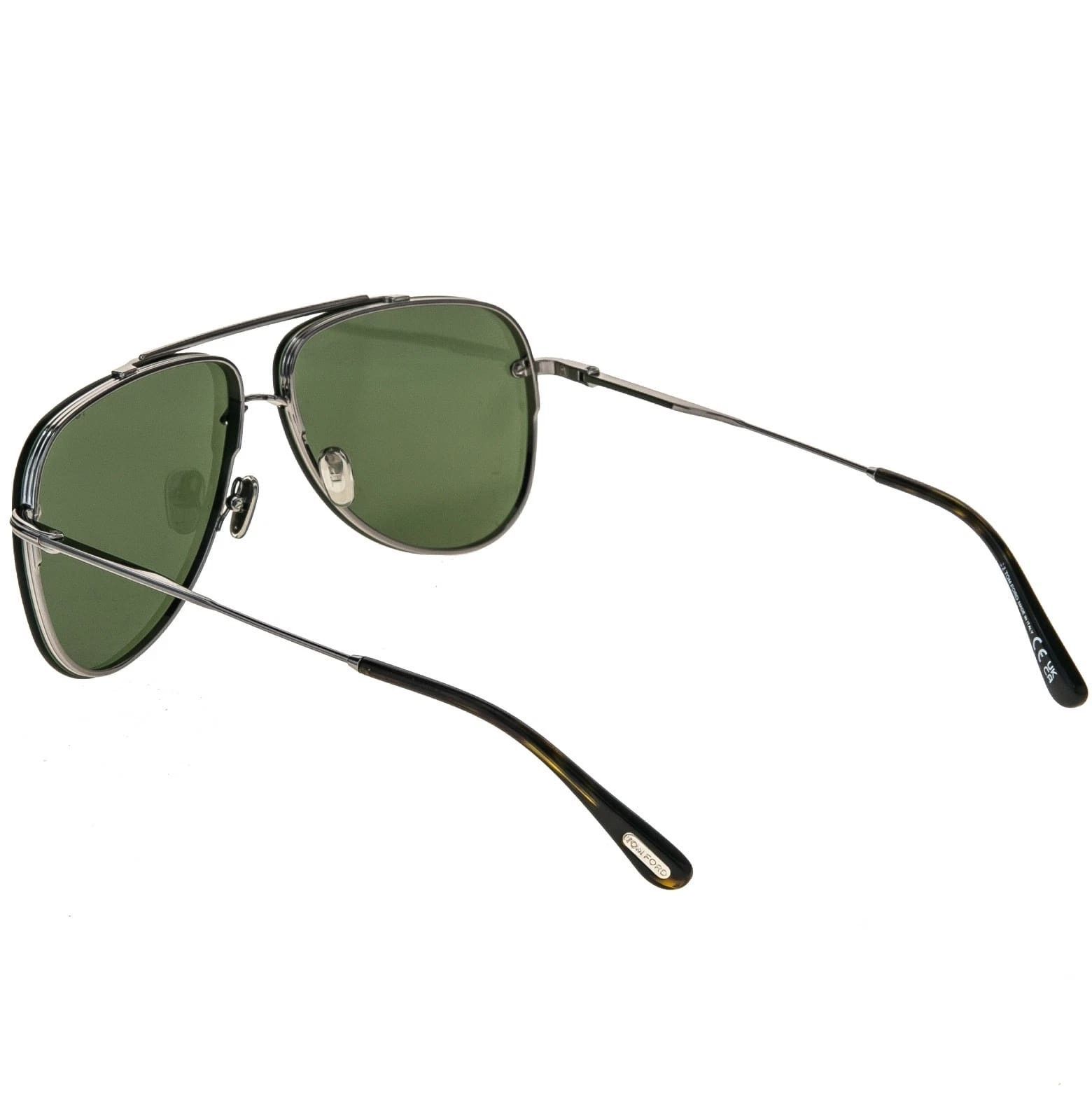 Tom Ford TOM FORD LEON TF1071 14N Gray Green Metal Sunglasses 1071 Size ONE SIZE - 7 Thumbnail