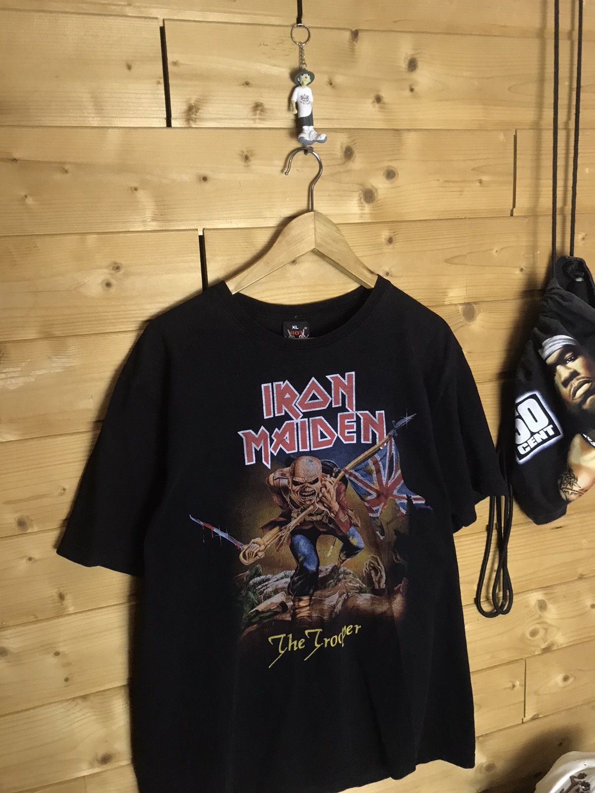 Vintage Vintage Iron Maiden the tropper t-shirt Size US XL / EU 56 / 4 - 3 Thumbnail