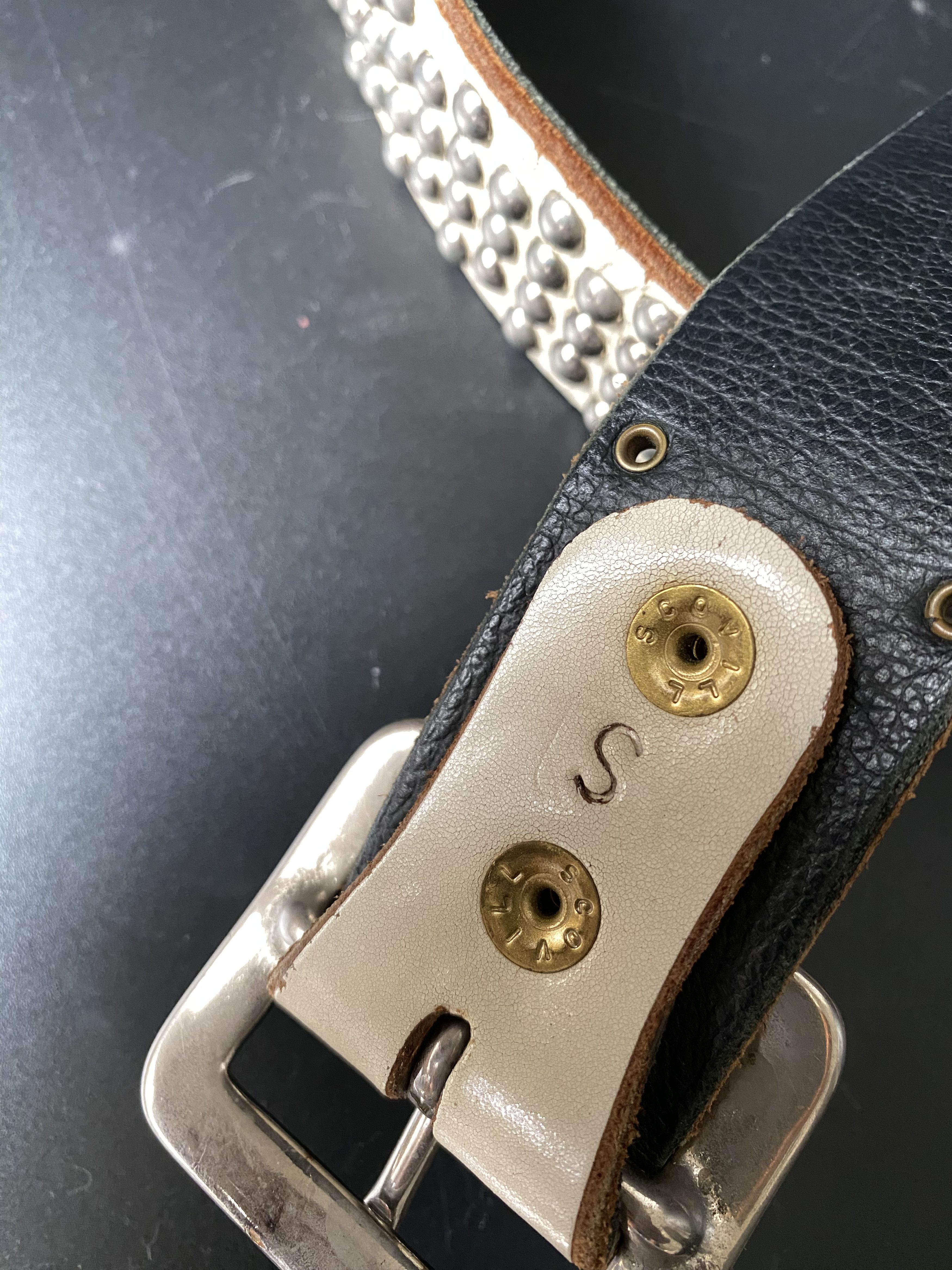 Baltazar Studded Leather Belt, view 4