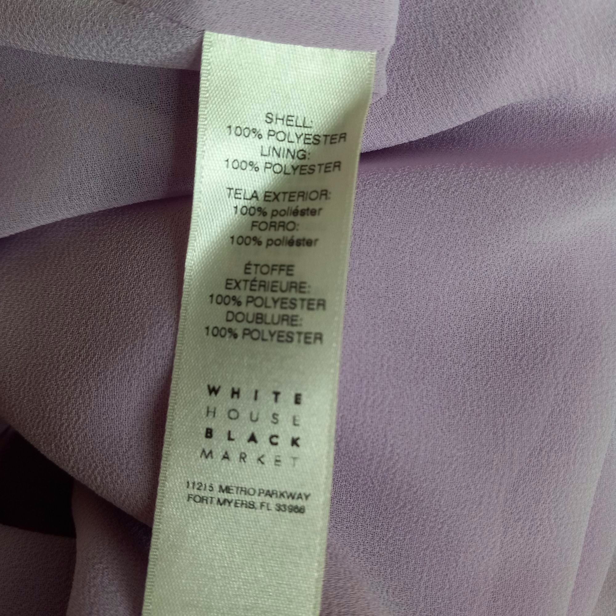 White House Black Market WHBM Size 4 Blouse One Shoulder Layered Chiffon Embellished Size S / US 4 / IT 40 - 8 Thumbnail