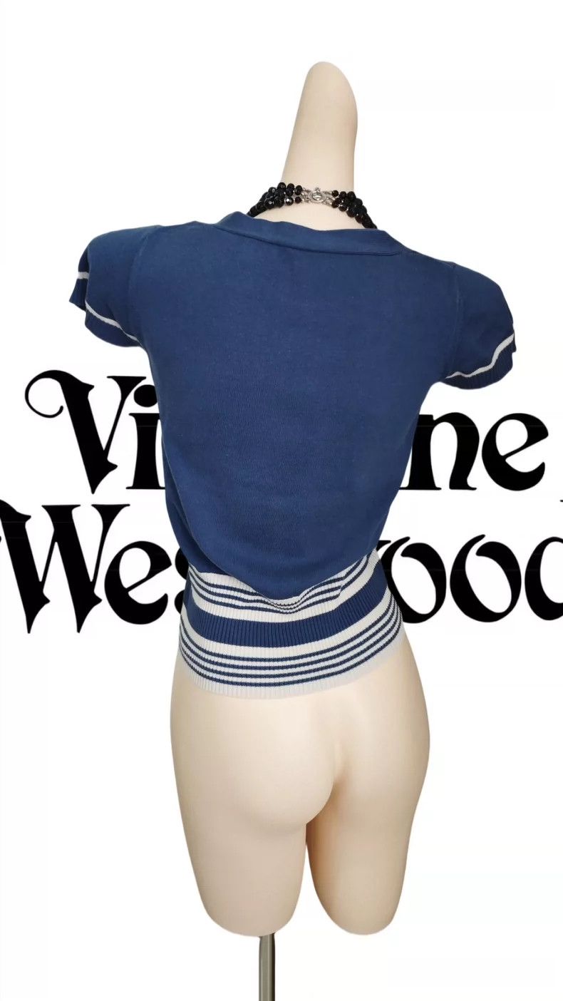 Vivienne Westwood Vivienne Westwood Dark blue V-neck shirt Size M / US 6-8 / IT 42-44 - 4 Thumbnail