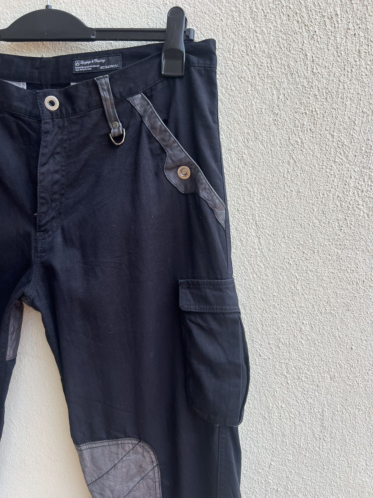 02DERIV. × Alfredo Bannister Alfredo Bannister X 02Deriv Hybrid Leather Cargo Trouser Size US 33 - 12 Thumbnail