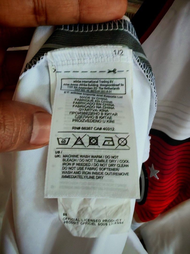 Adidas Adidas Germany 2014 World Cup Home Jersey (S Authentic) Size US S / EU 44-46 / 1 - 6 Thumbnail
