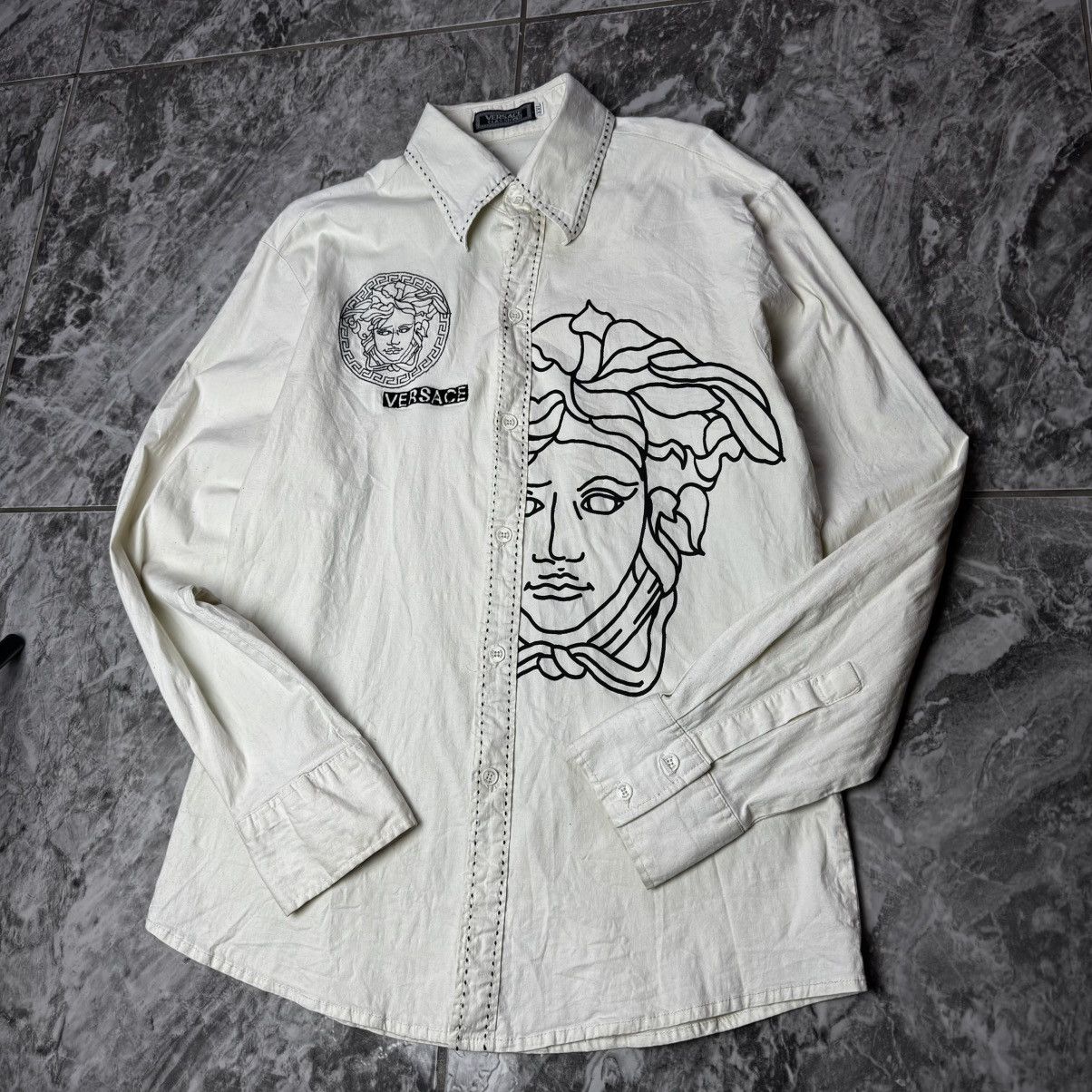 Versace × Vintage Versace Shirt Classic Vintage Size XL / US 12-14 / IT 48-50 - 4 Thumbnail