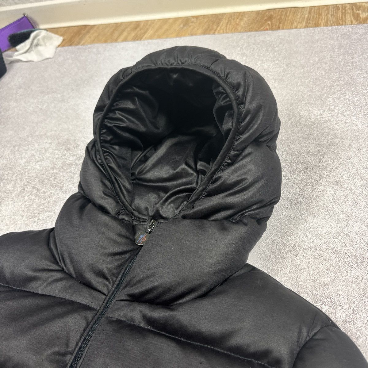 Moncler Women`s Moncler Jersey Grafit Puffer Hooded Jacket Size 2/M Size M / US 6-8 / IT 42-44 - 6 Thumbnail