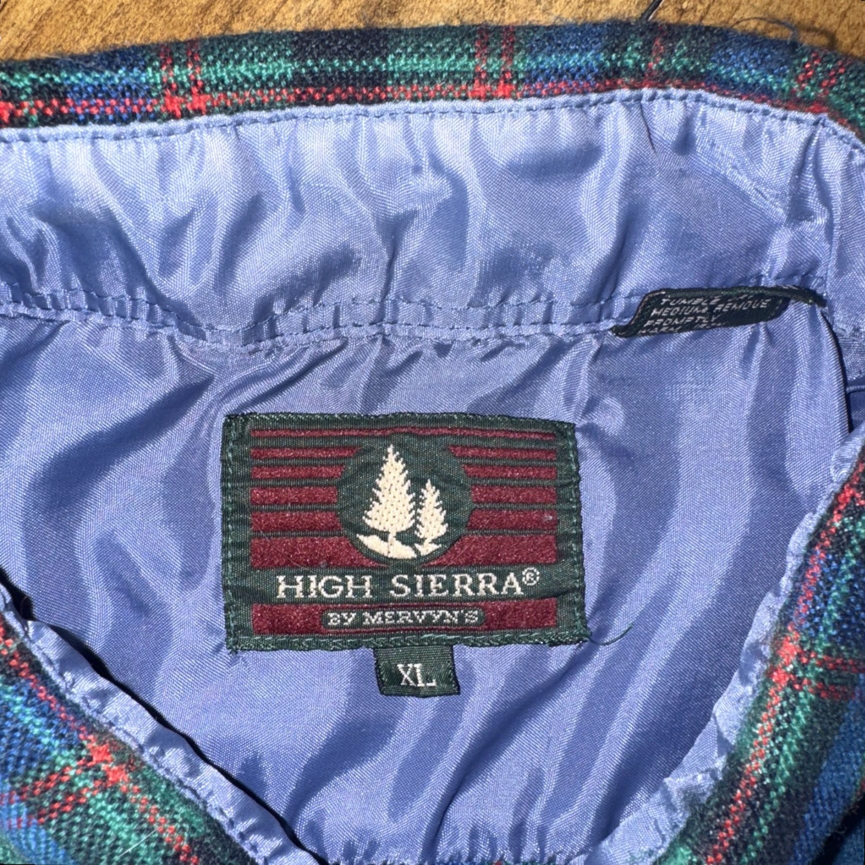 High Sierra VINTAGE High Sierra Shirt XL Men Blue Plaid Flannel Button-Up Long Sleeve 90s Outdoor Workwear Size US XL / EU 56 / 4 - 3 Thumbnail
