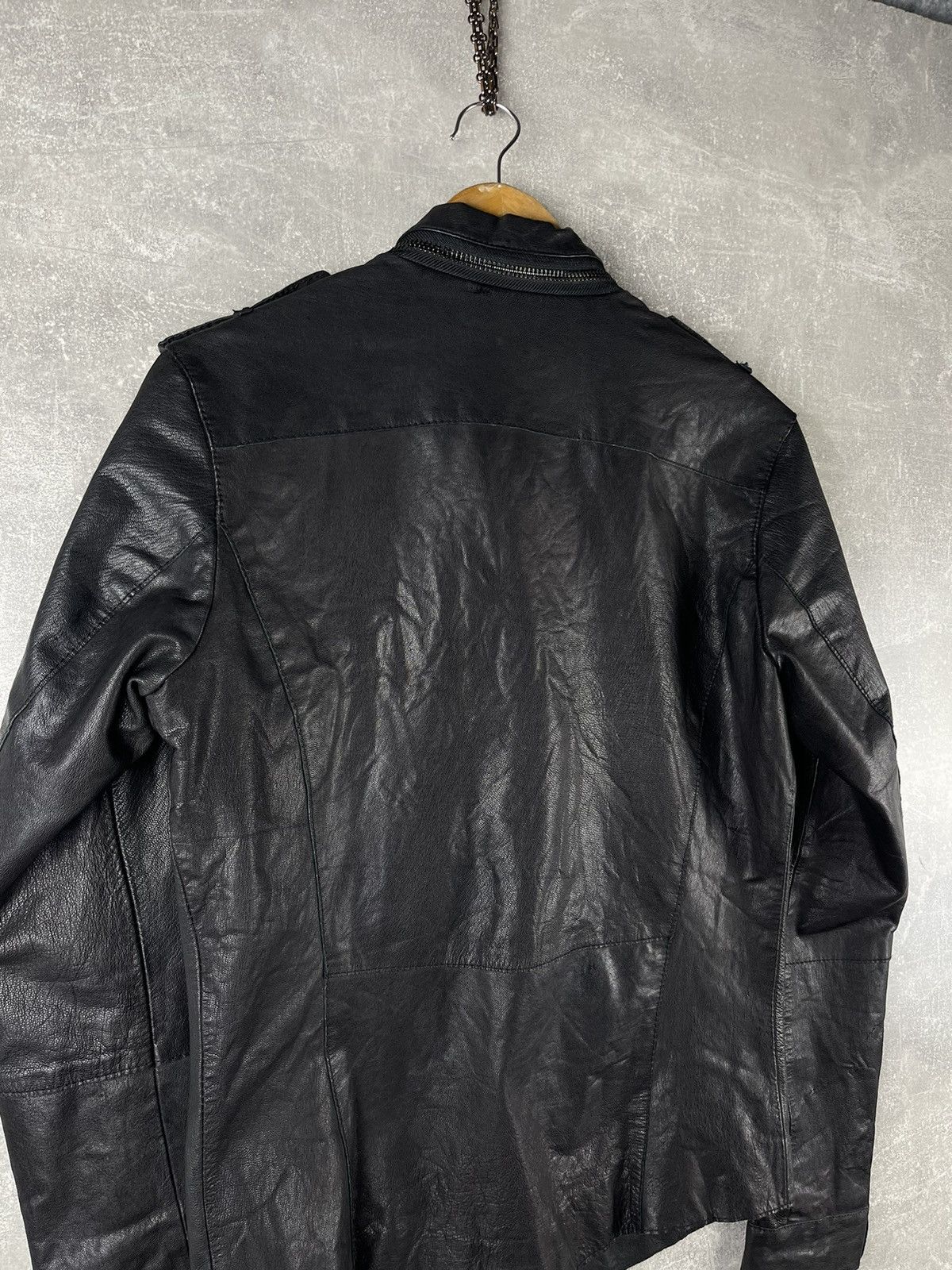 Allsaints ALLSAINTS Spitalfields Leather Jacket Black Snap Utility Size US L / EU 52-54 / 3 - 8 Thumbnail