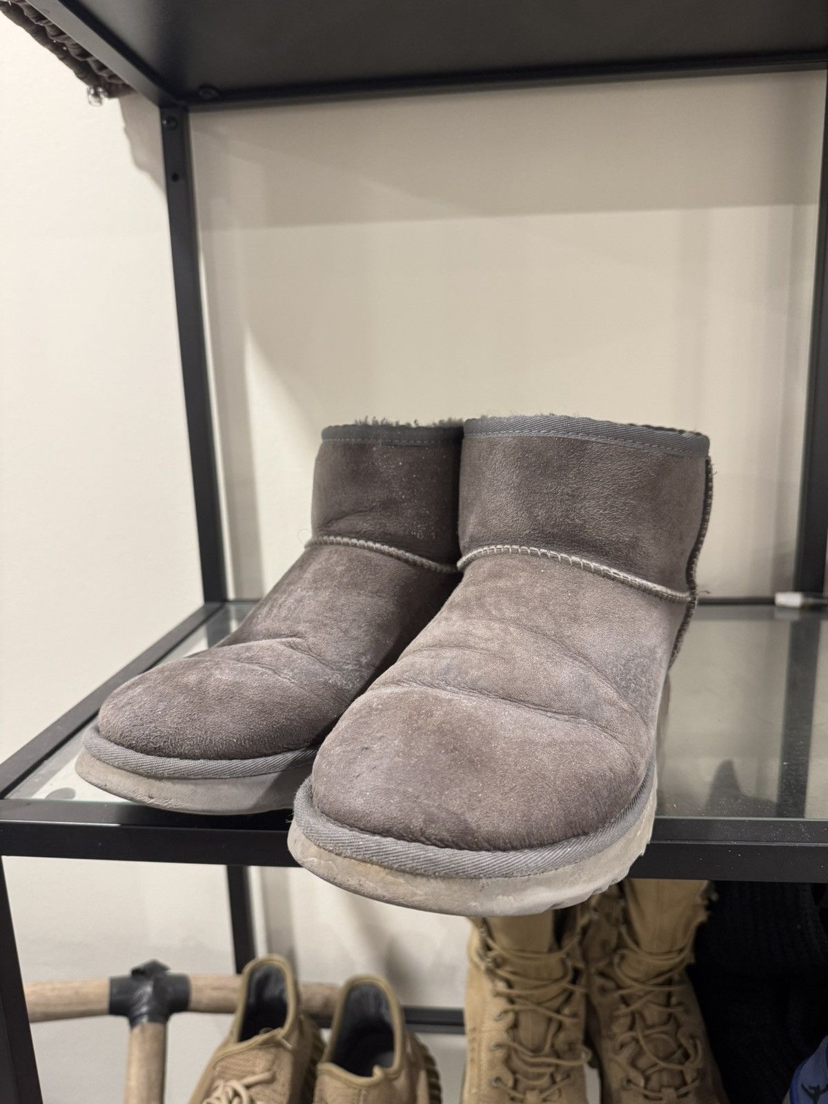 Ugg UGG Grey Boots Mid Sheep Skin Size US 9 / EU 42 - 2 Thumbnail