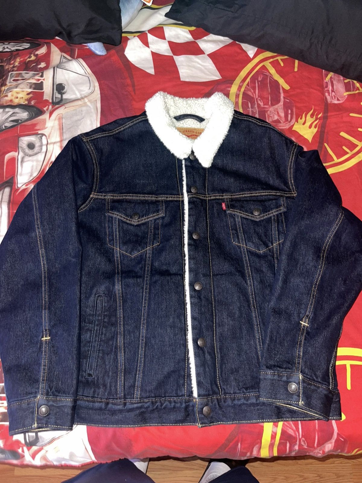 Levi's Levis sherpa denim jacket Size US L / EU 52-54 / 3 - 1 Thumbnail
