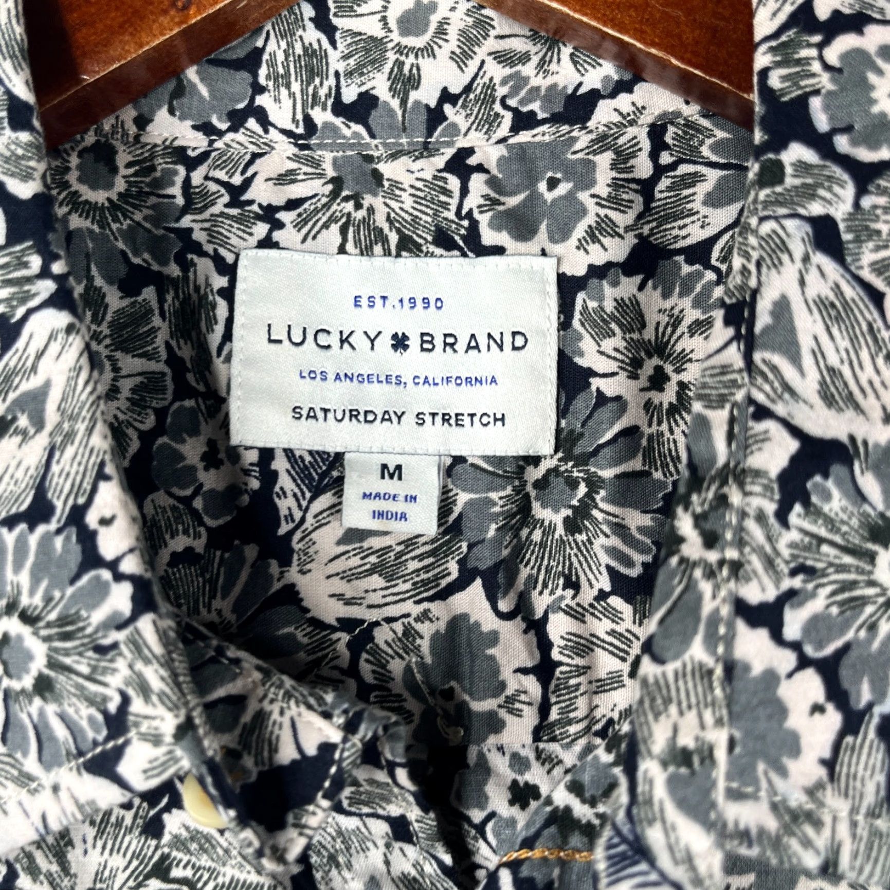 Lucky Brand Luck Brand Saturday Stretch Floral Print Shirt Button-Up Short Sleeve Mens M Multicolor Shirt Casual Mens stretch Cotton Flower 90s? Size US M / EU 48-50 / 2 - 4 Thumbnail
