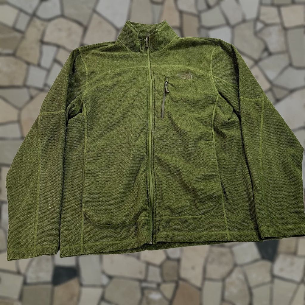 The North Face The North Face Jacket Mens Medium Full Zip Fleece Outdoor Hiking Olive Green Windbreaker Pockets Logo Zip Size US M / EU 48-50 / 2 - 1 Thumbnail