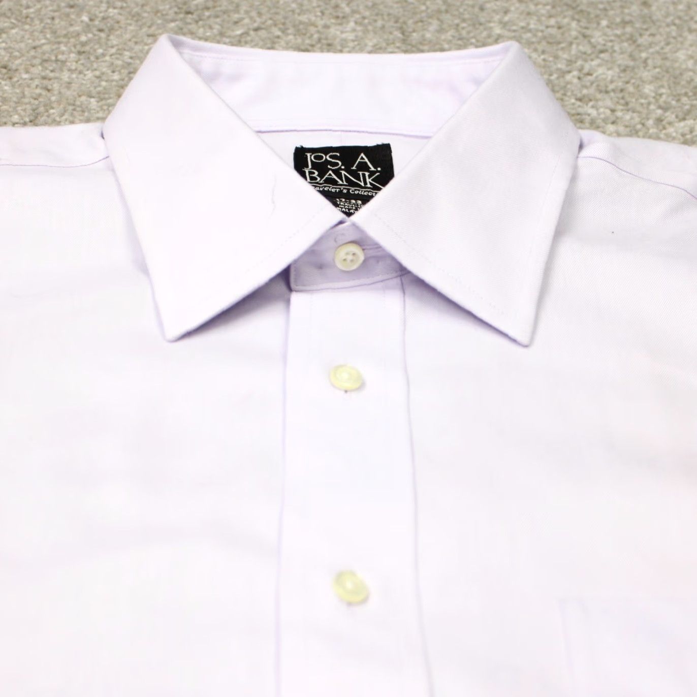 Jos. A. Bank Jos. A. Bank Shirt Mens 17, 33 Purple Traveler's Collection Cotton Long Sleeve Dress Shirt Size US XL / EU 56 / 4 - 6 Thumbnail