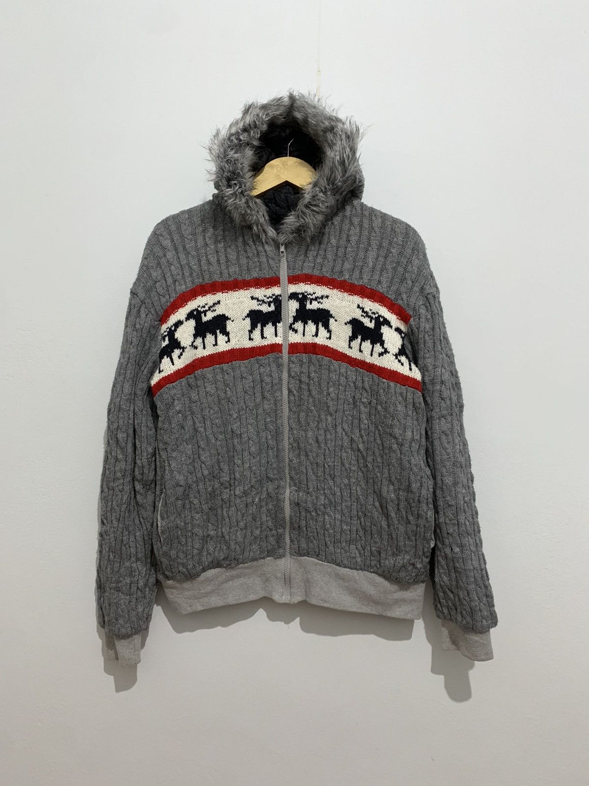Beauty Beast × If Six Was Nine × Le Grande Bleu (L.G.B.) Fur knit hoodie ifsixwasnine lgb style Size US M / EU 48-50 / 2 - 2 Thumbnail