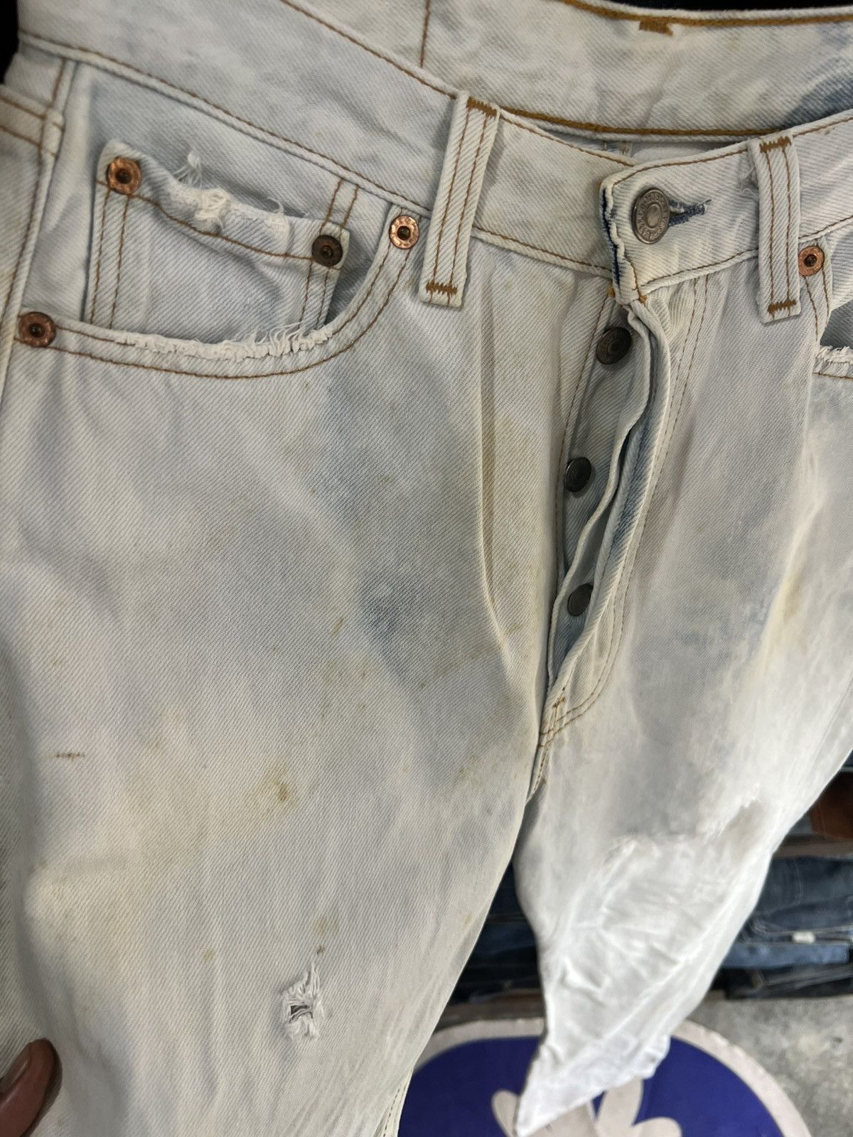 Levi's 🔥Vintage Levis 6501 Distressed Denim Size 28" / US 6 / IT 42 - 11 Thumbnail