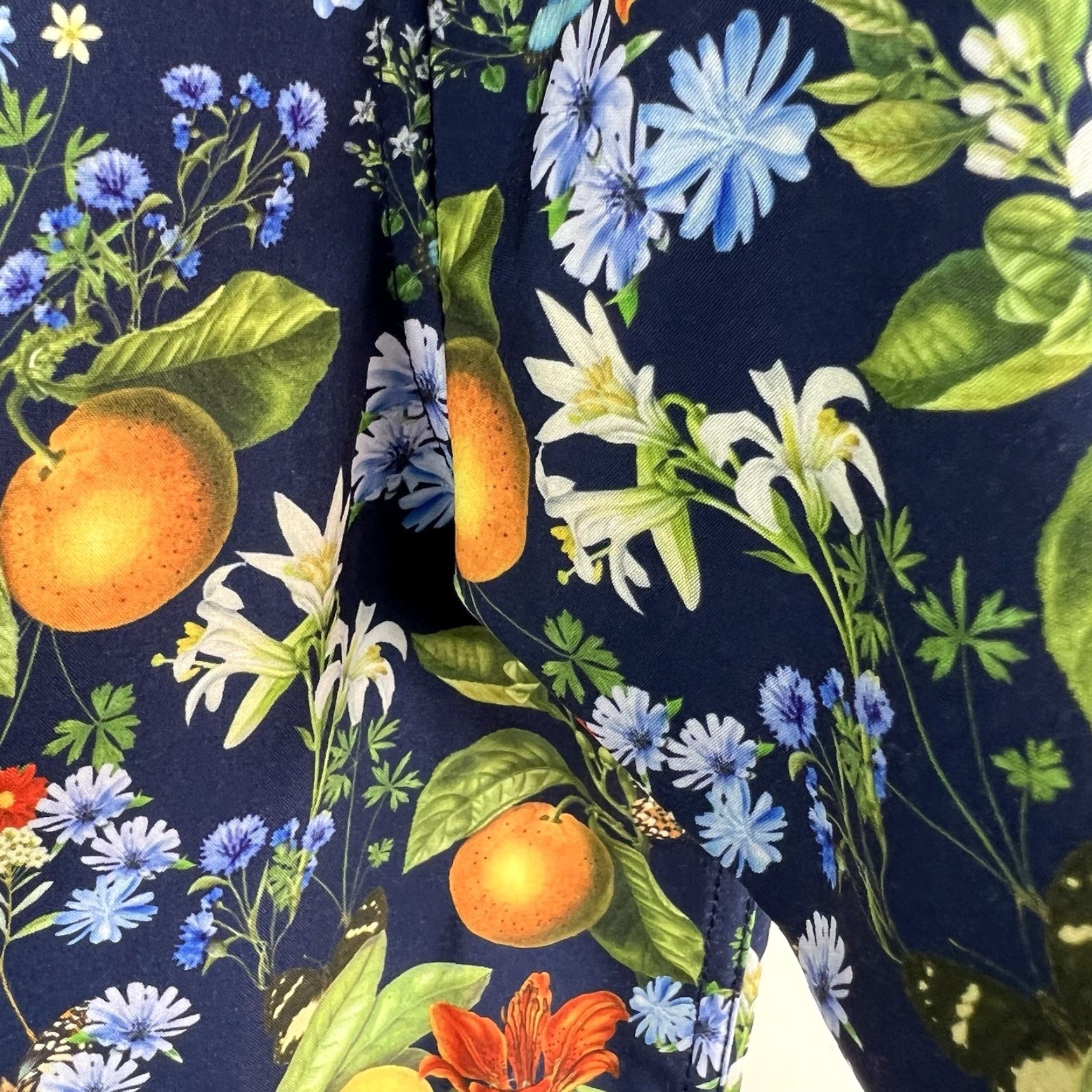 Vintage Fried Denim Button-Down Mens Floral Blue 2016 Collection S Size Button-Up Slimming Casual Shirt Size US S / EU 44-46 / 1 - 3 Thumbnail