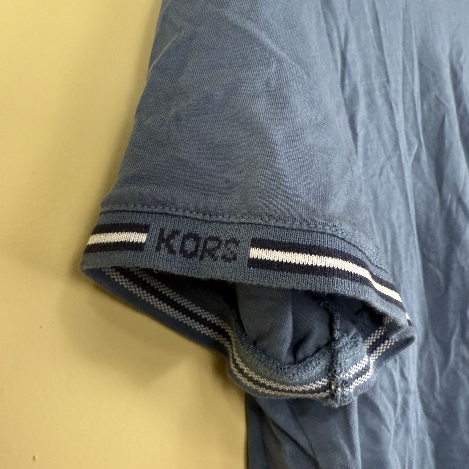 Michael Kors Michael Kors Blue White Ringer T Shirt Short Sleeve Size US L / EU 52-54 / 3 - 4 Thumbnail