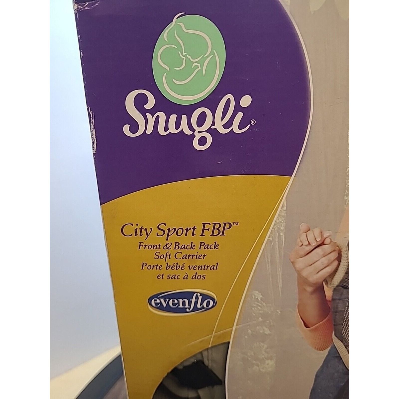 &Daughter Evenflo Snugli Front And Back Soft Baby Carrier 7lbs-26lbs Size ONE SIZE - 2 Thumbnail