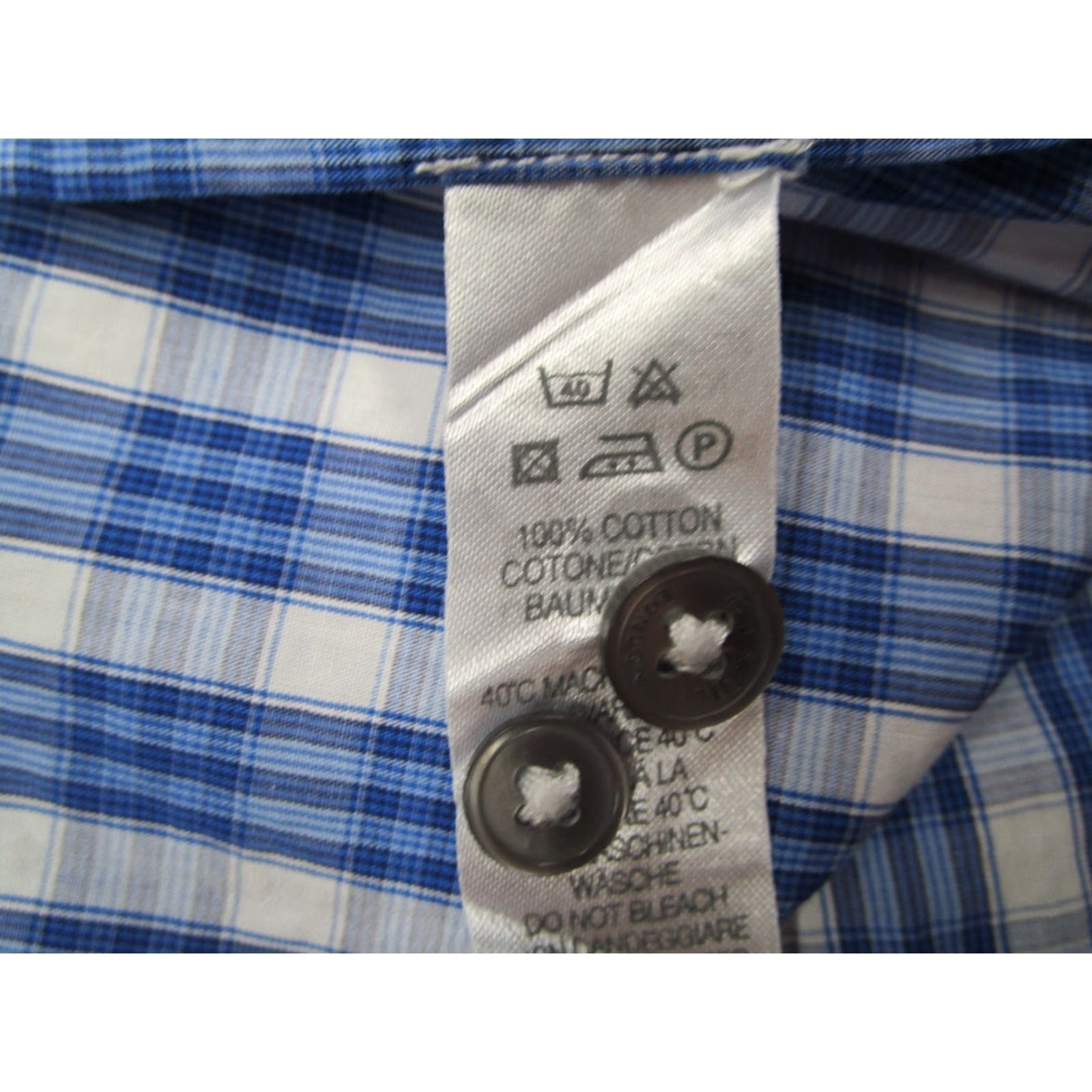 Paul Smith PAUL SMITH Dress Shirt Men Blue Check 16 41 Byard Button Up Flip Cuff Made in Italy Size 42R - 6 Thumbnail