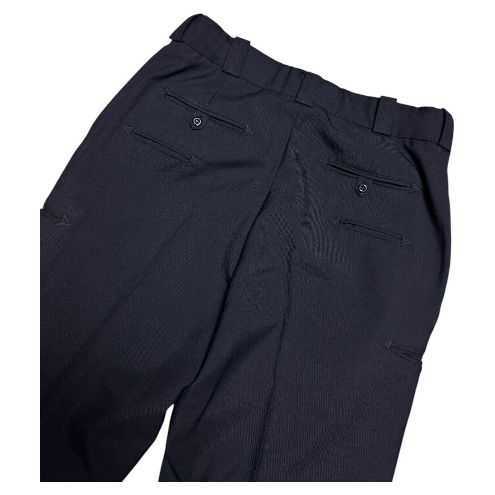 Designer BLAUER Pleated Navy Blue Pocket Work Straight Pants 34x30 Size US 34 / EU 50 - 4 Thumbnail