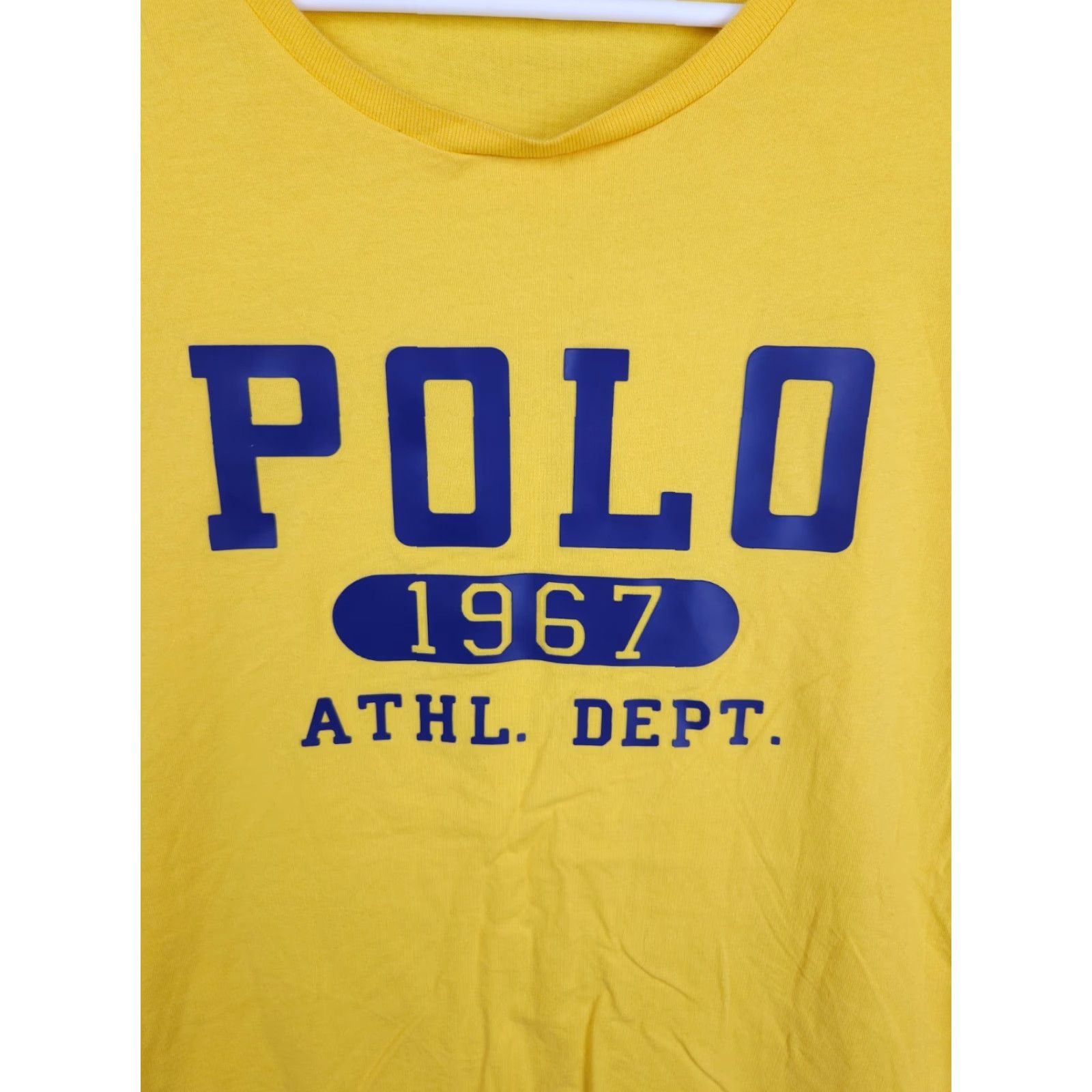 Vintage VINTAGE Polo Sport T-Shirt Mens 2XL Slim Yellow Spell Out 90s RALPH LAUREN Logo Shirt Men Size US XXL / EU 58 / 5 - 3 Thumbnail